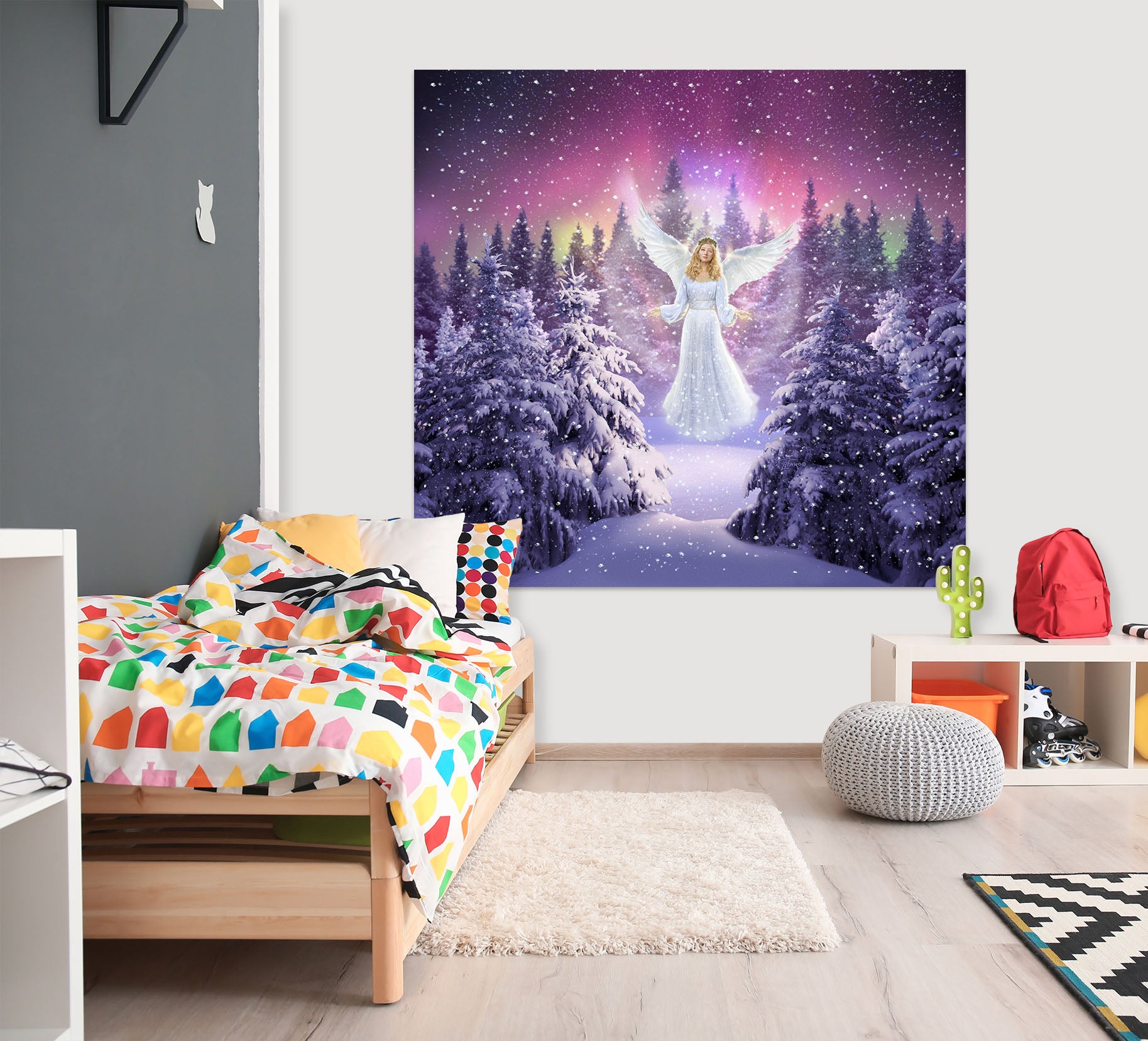 3D Snow Angel 012 Jerry LoFaro Wall Sticker