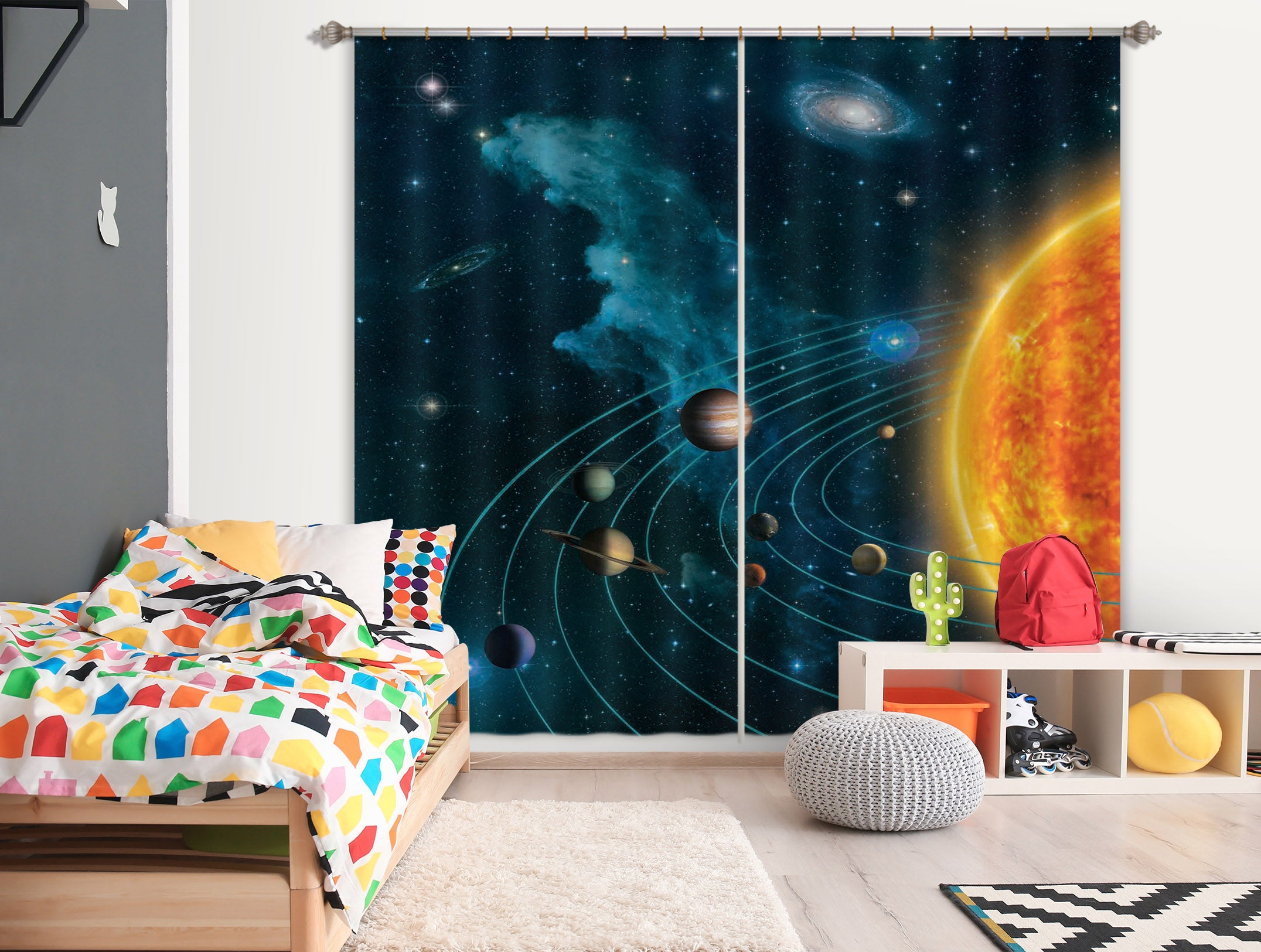 3D Solar System 074 Vincent Hie Curtain Curtains Drapes