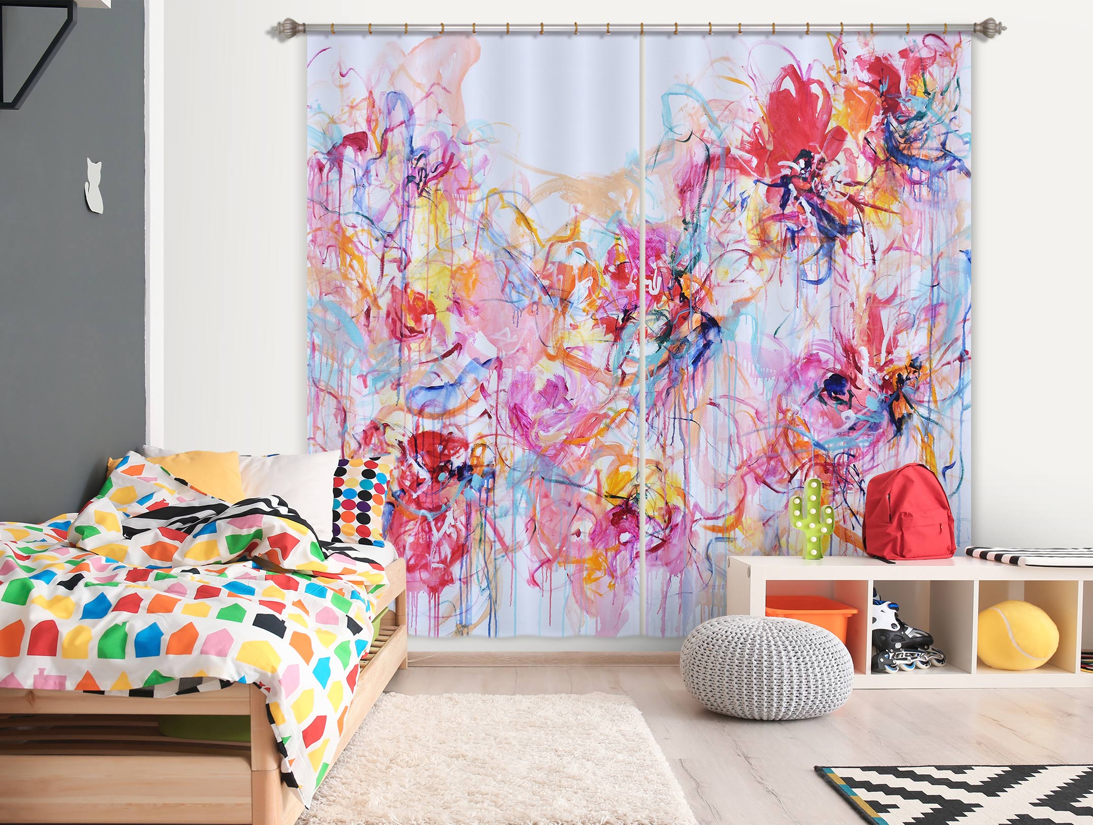 3D Color Mixed Pigments 2316 Misako Chida Curtain Curtains Drapes