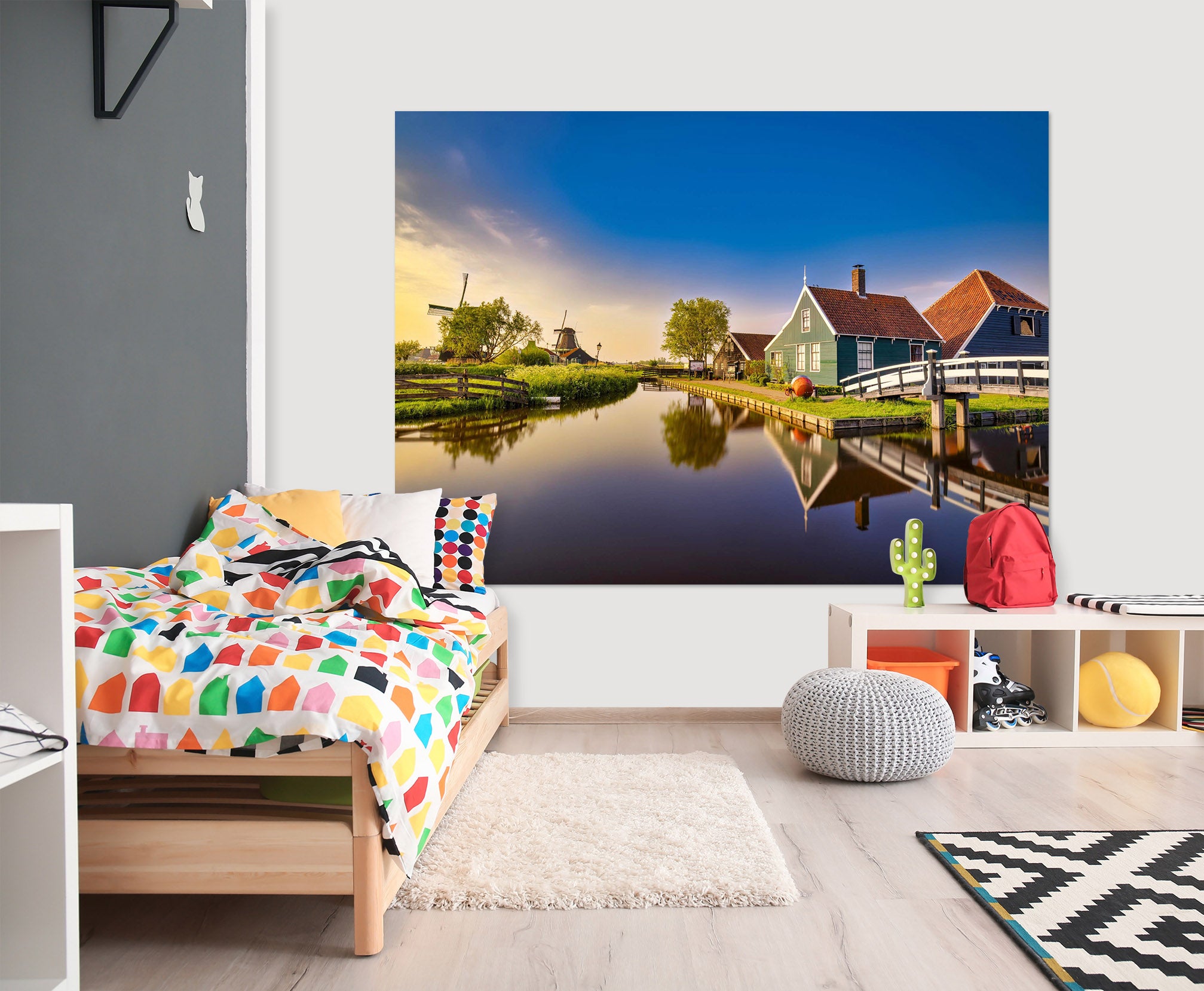 3D Stream Village 136 Marco Carmassi Wall Sticker