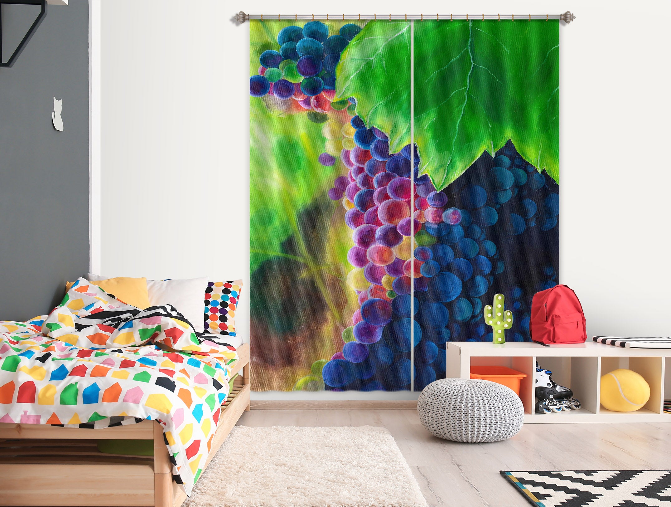 3D Grape 1740 Marina Zotova Curtain Curtains Drapes