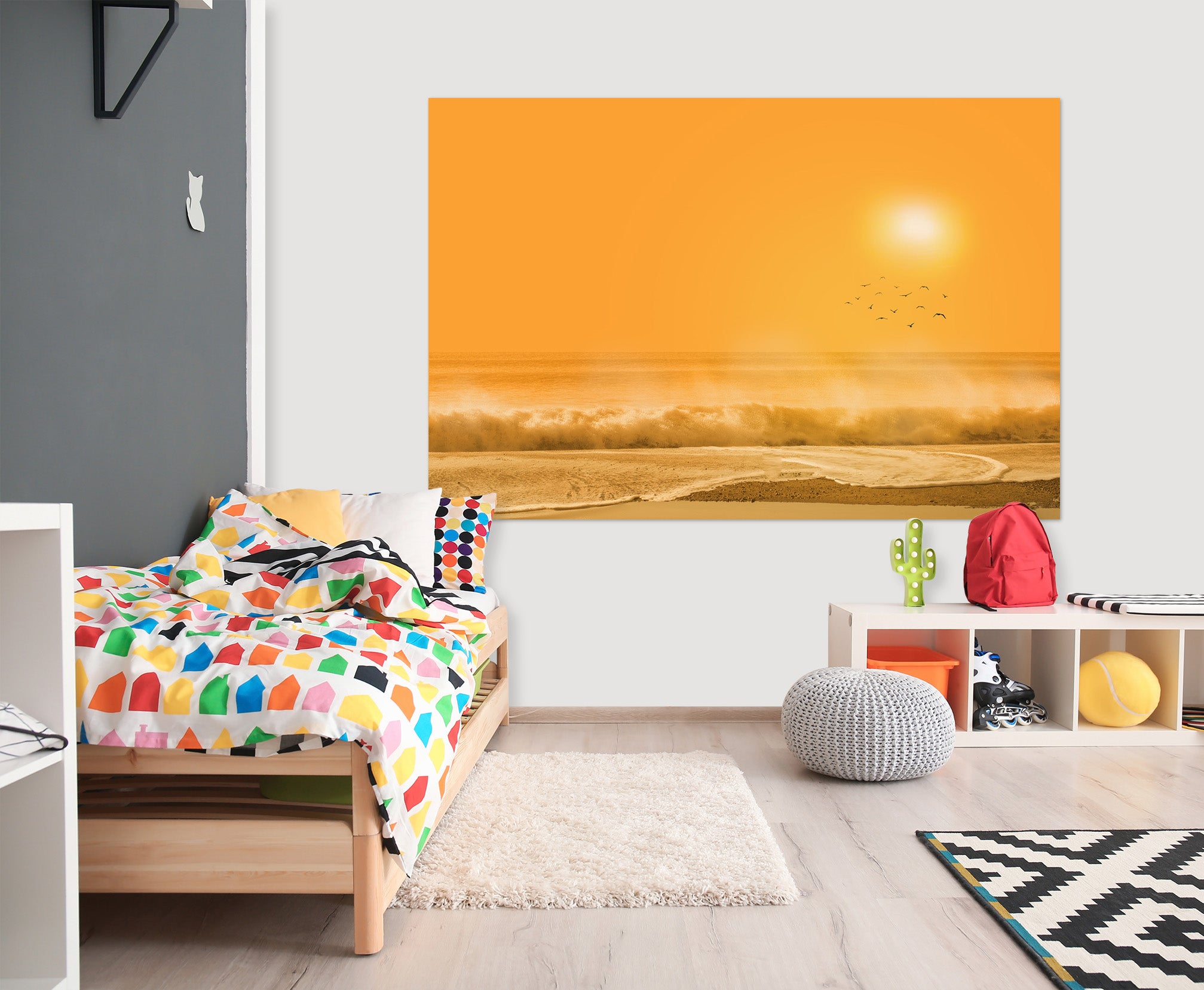 3D Sunset Sea 112 Marco Carmassi Wall Sticker