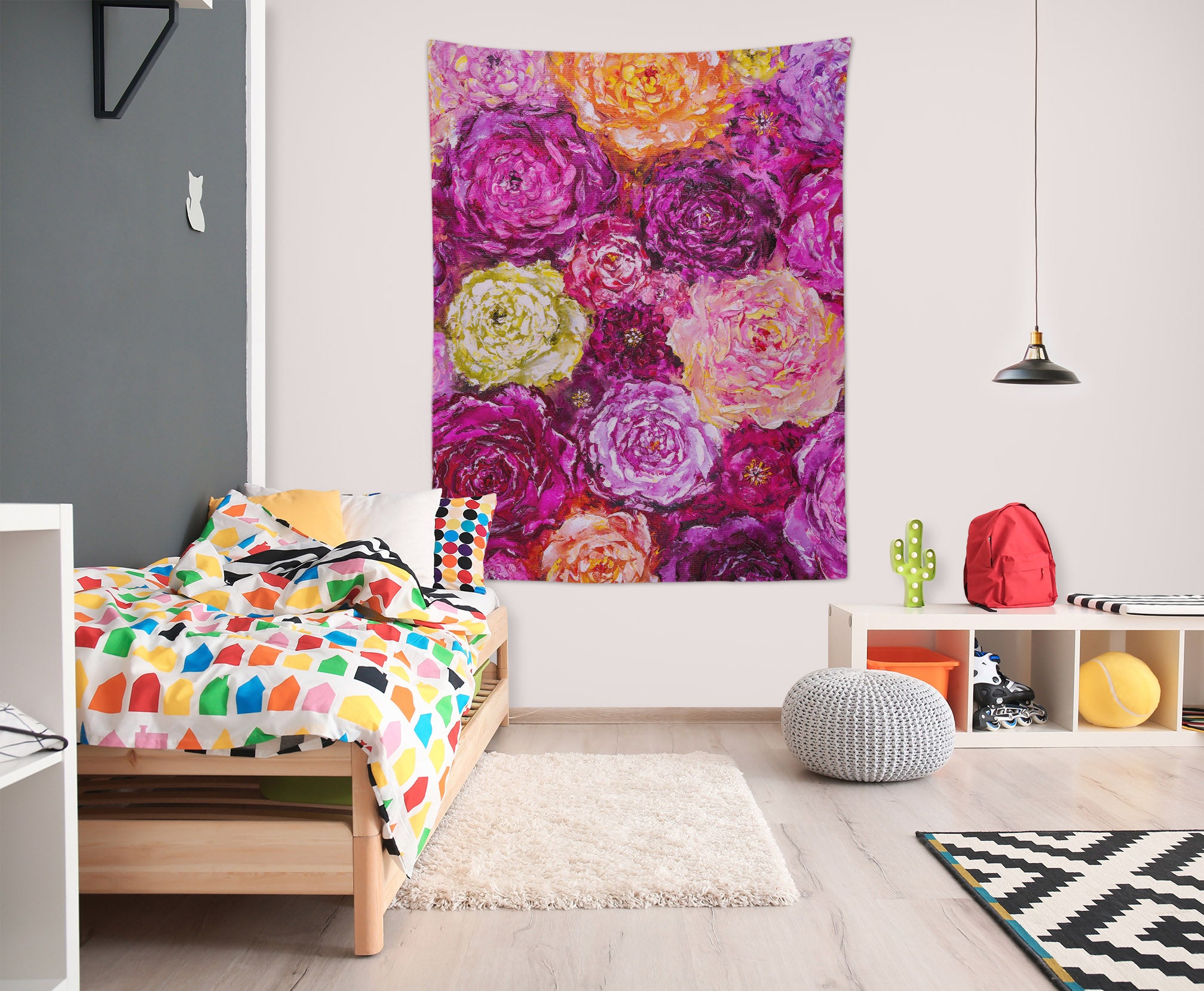 3D Purple Rose 3687 Skromova Marina Tapestry Hanging Cloth Hang