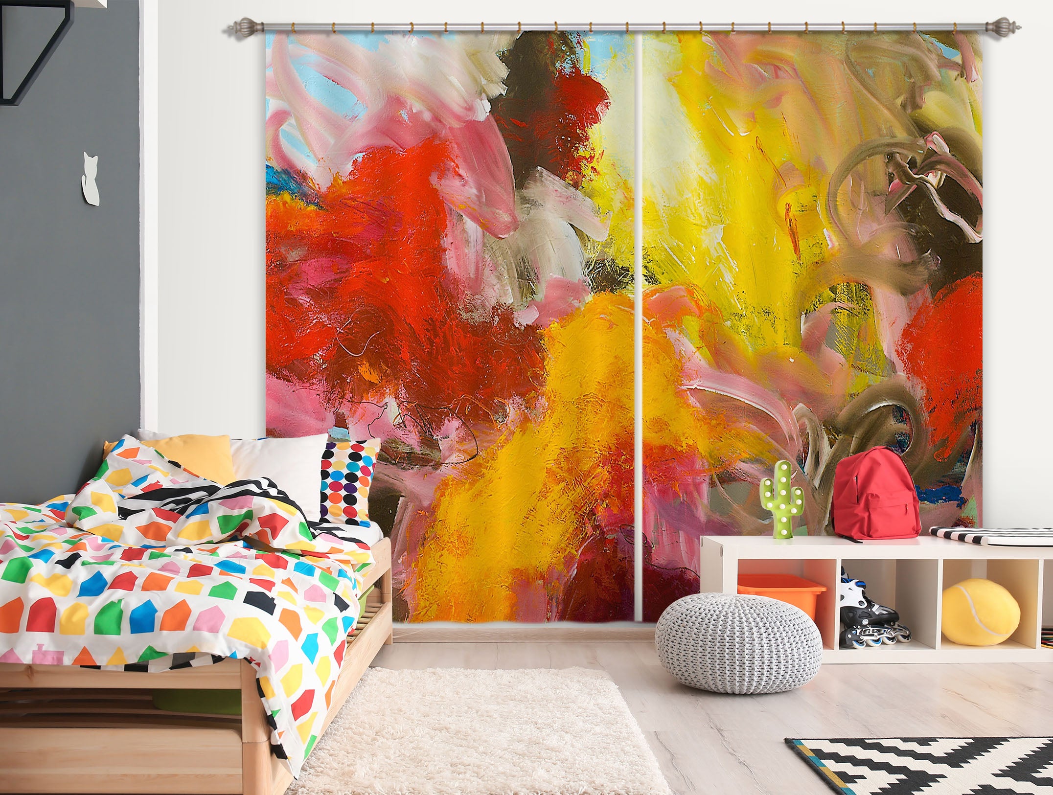 3D Painted Colors 109 Allan P. Friedlander Curtain Curtains Drapes