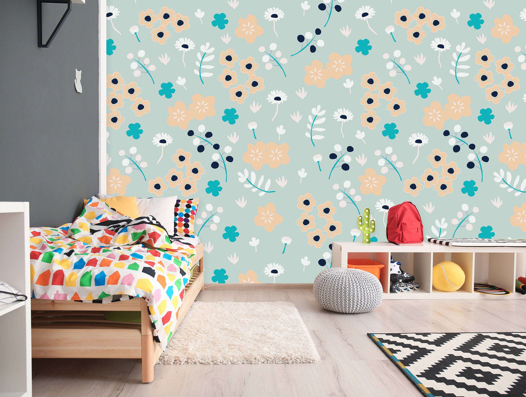 3D Cute Pattern 1406 Jillian Helvey Wall Mural Wall Murals