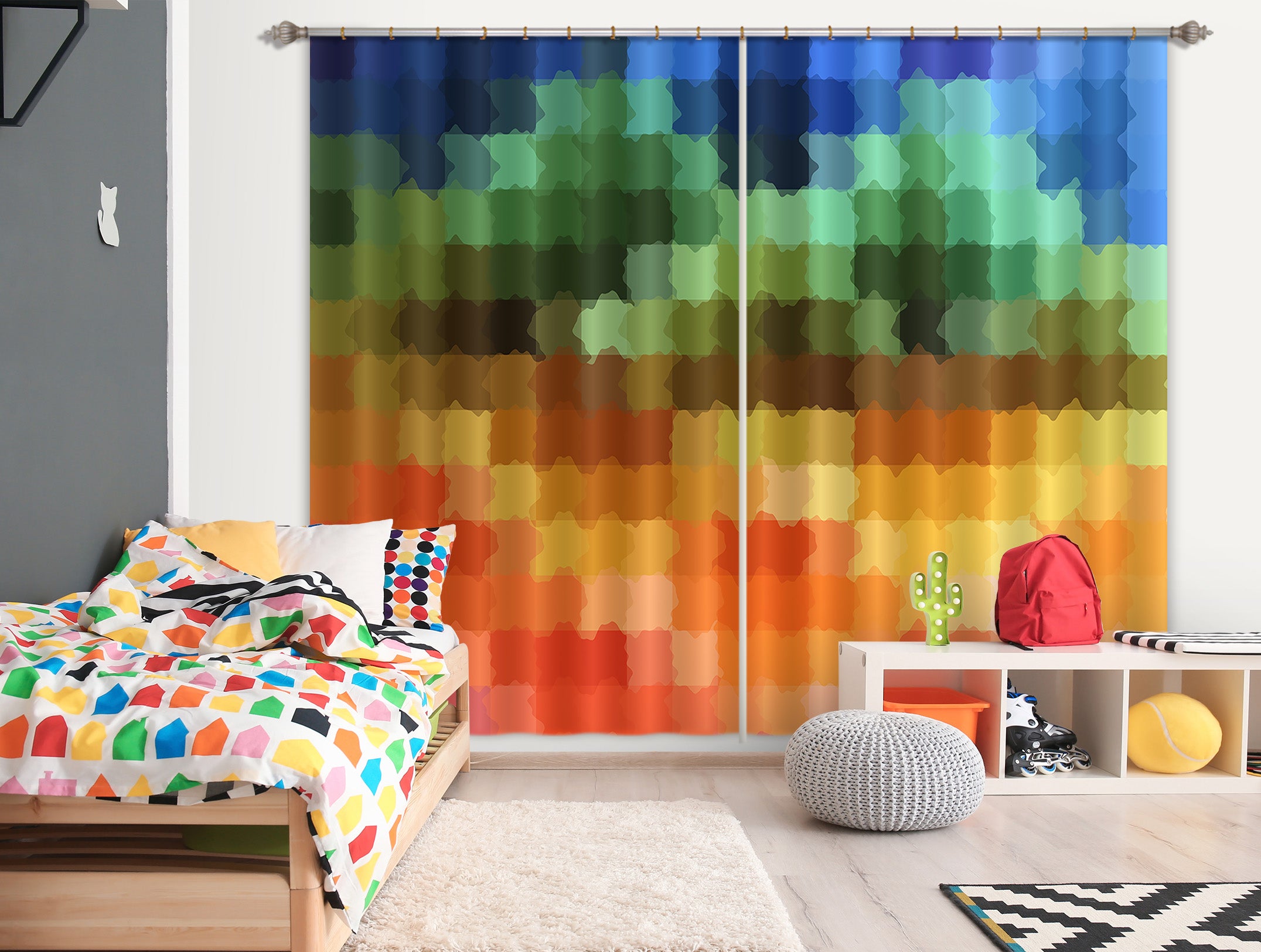 3D Colored Multicultural 71044 Shandra Smith Curtain Curtains Drapes