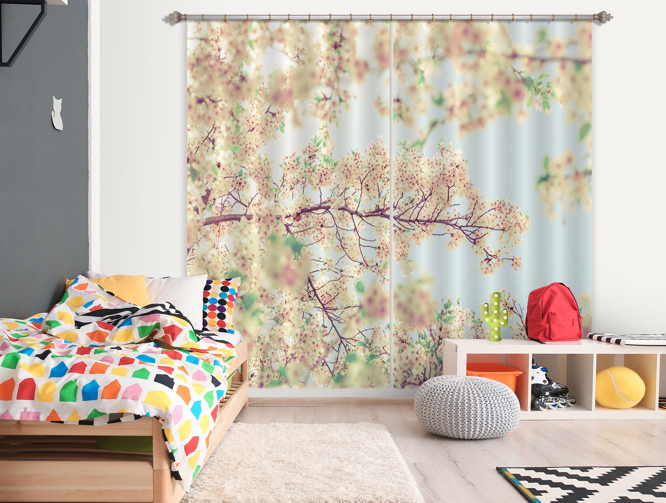 3D Flower Branch 6541 Assaf Frank Curtain Curtains Drapes