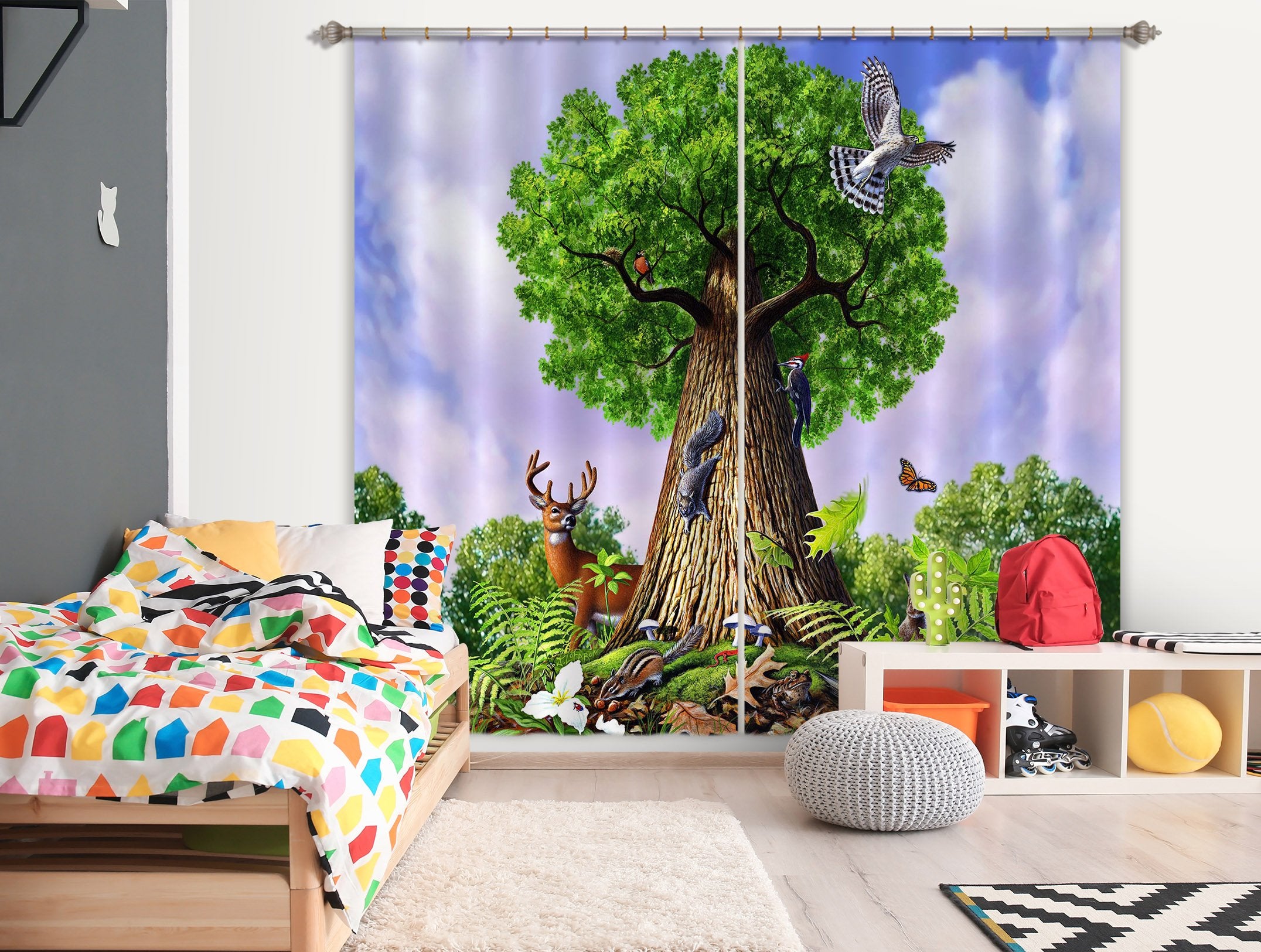 3D Big Tree 076 Jerry LoFaro Curtain Curtains Drapes Wallpaper AJ Wallpaper 