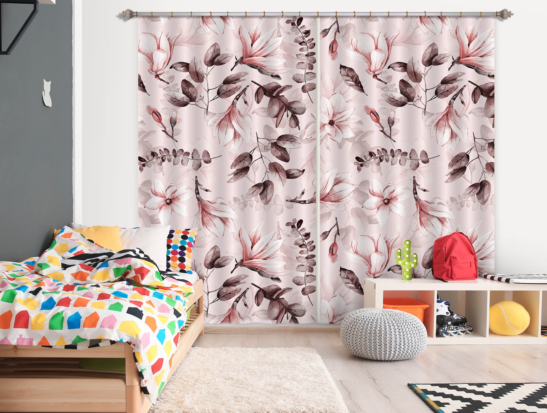 3D Flower Decoration 246 Uta Naumann Curtain Curtains Drapes