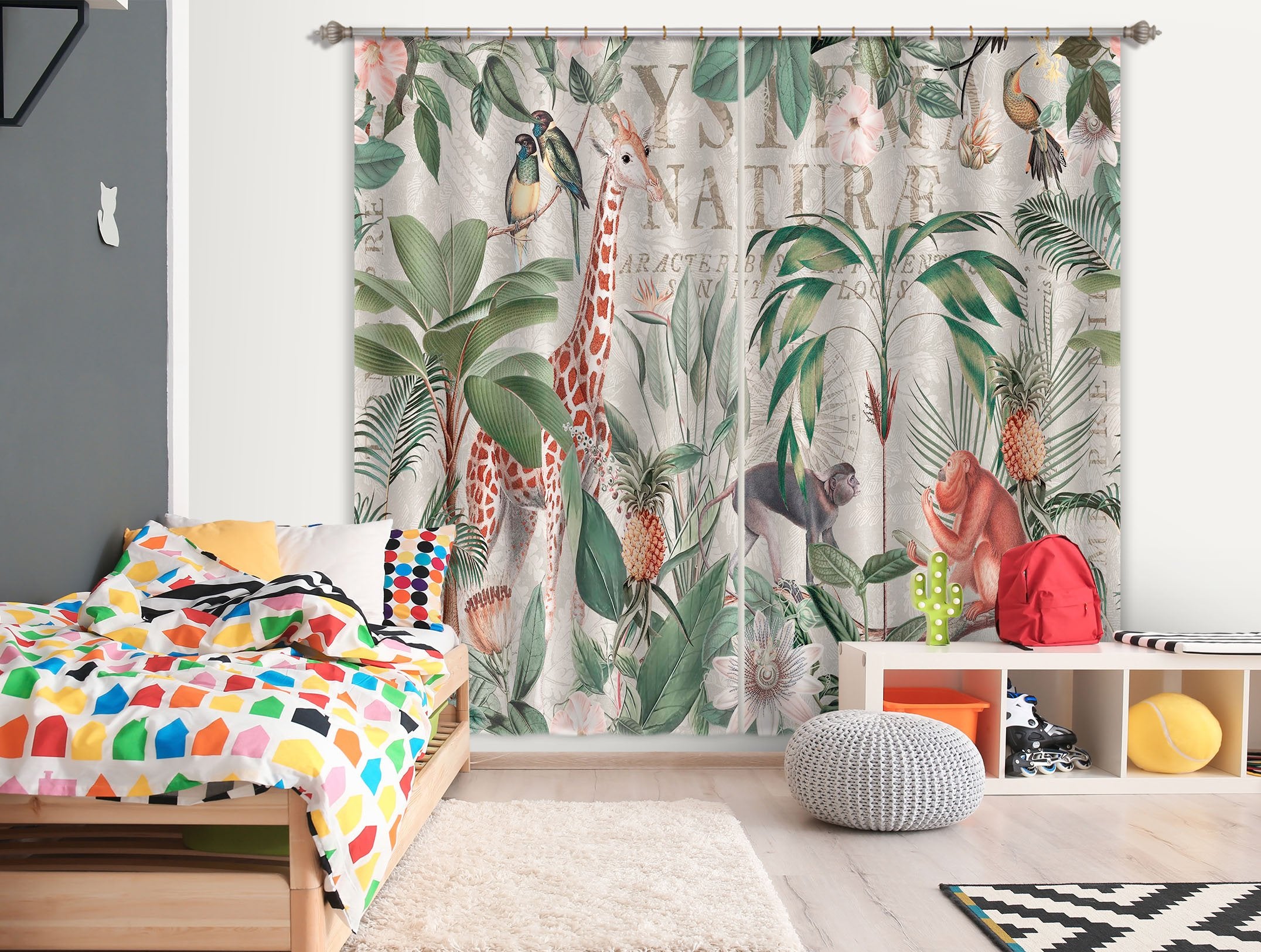 3D Animal Home 077 Andrea haase Curtain Curtains Drapes Wallpaper AJ Wallpaper 