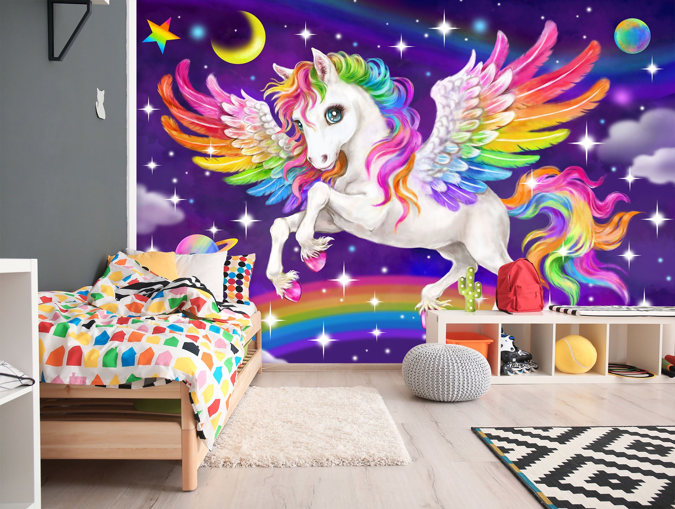 3D Unicorn Wings 5426 Kayomi Harai Wall Mural Wall Murals