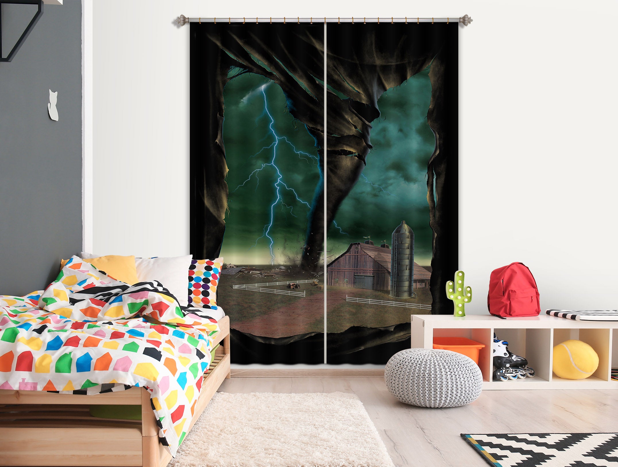 3D Tornado Breakthrough 084 Vincent Hie Curtain Curtains Drapes