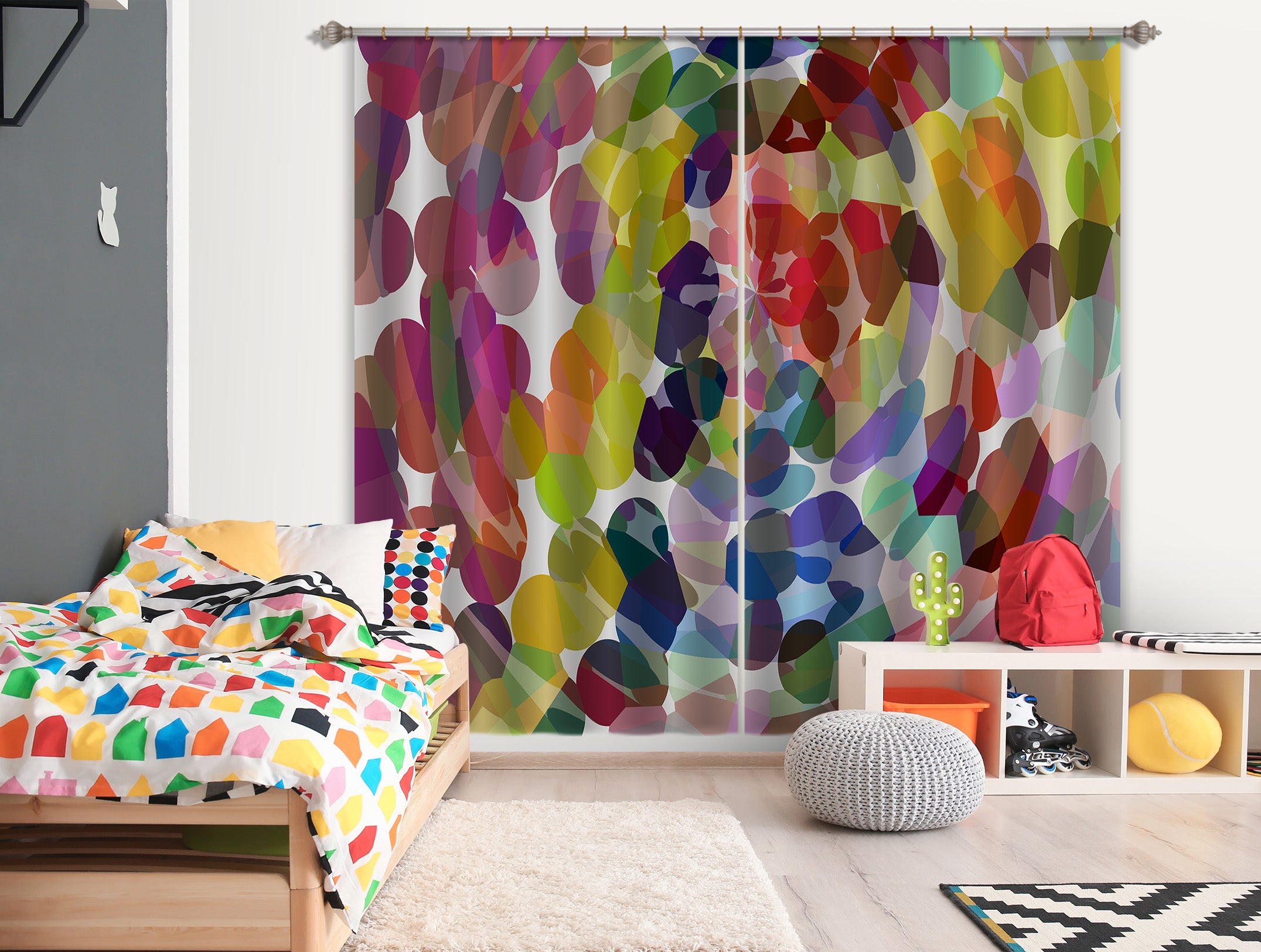 3D Painted Graffiti 048 Shandra Smith Curtain Curtains Drapes