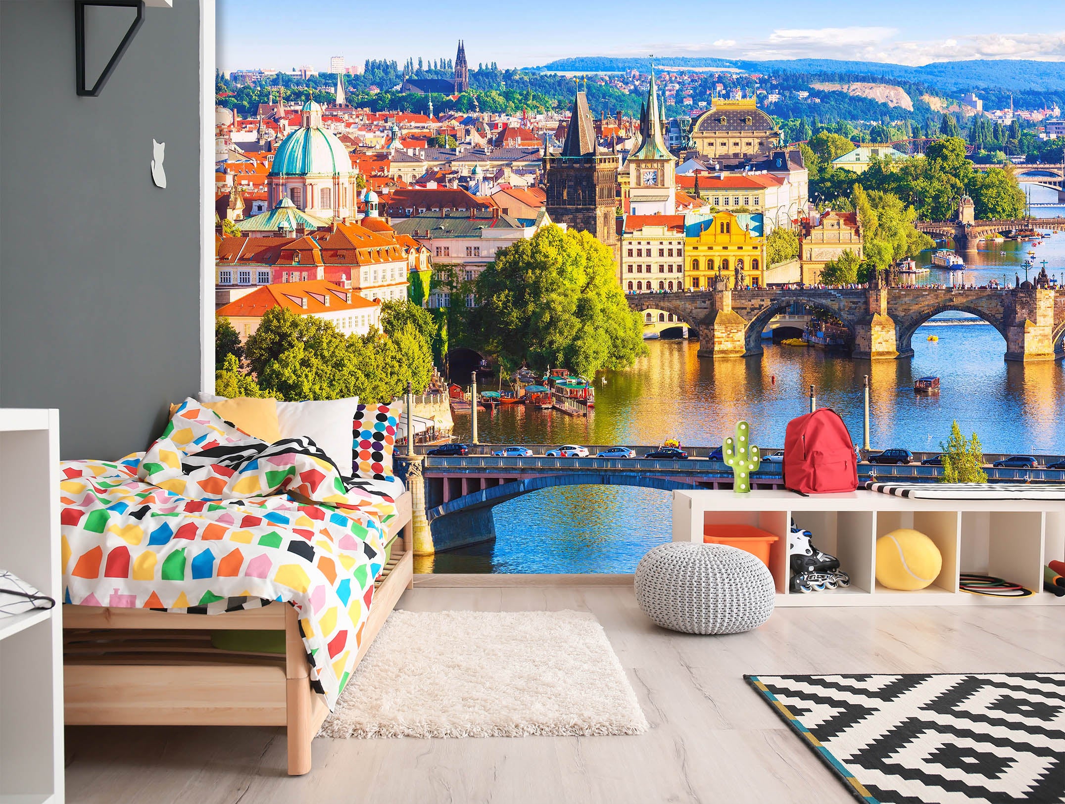 3D Small Town Scenery 1743 Wall Murals