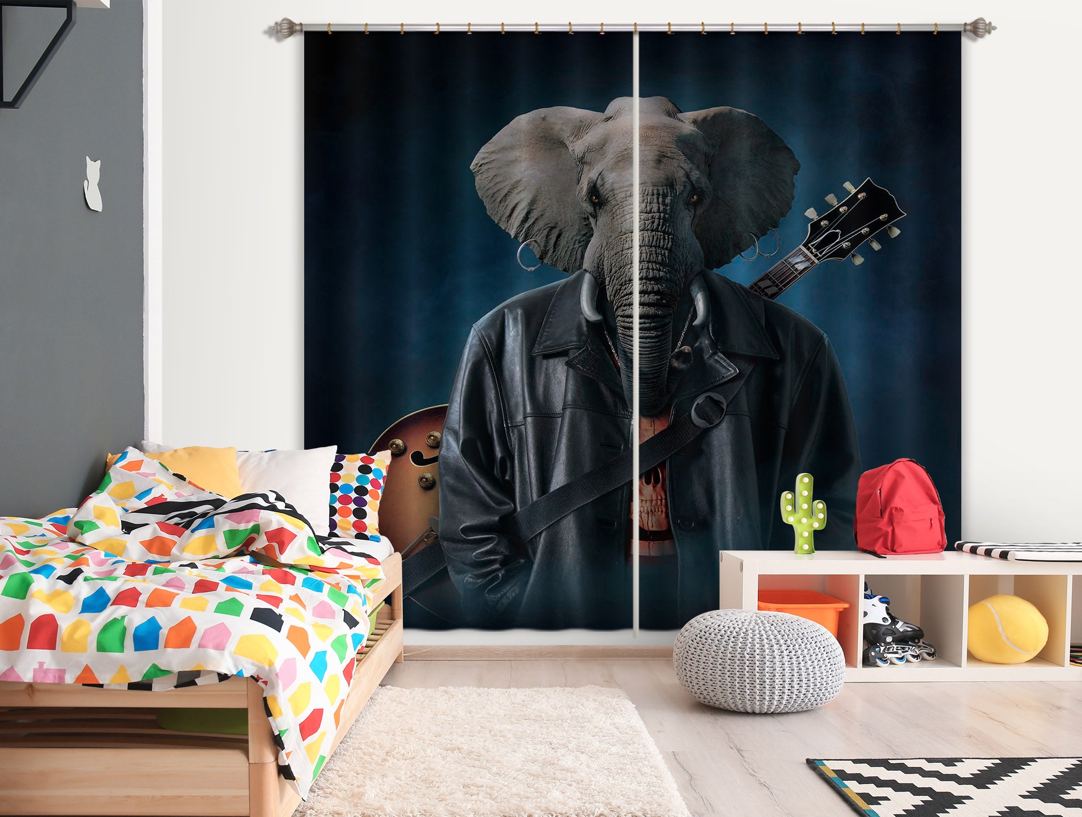 3D Elephice Cooper 036 Vincent Hie Curtain Curtains Drapes