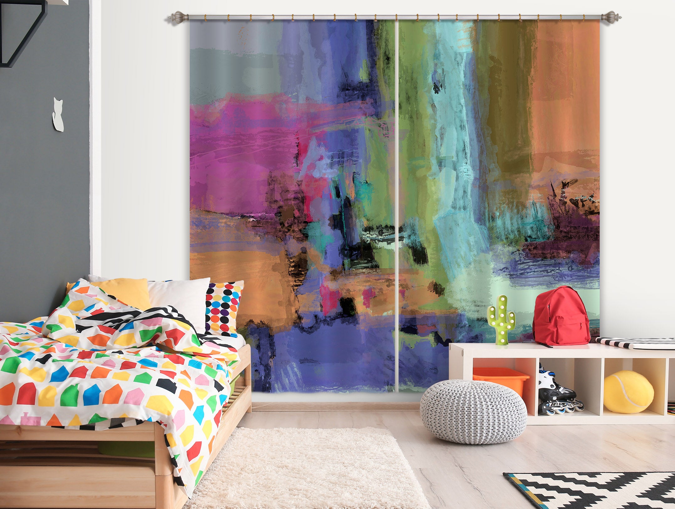 3D Painted Waterfall 222 Michael Tienhaara Curtain Curtains Drapes