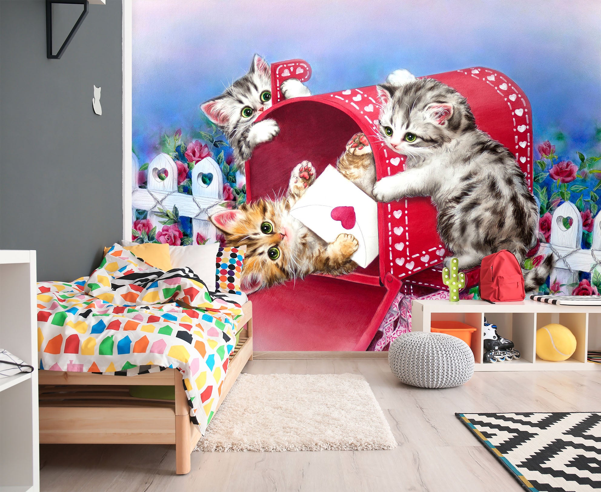 3D Mailbox Cat 5461 Kayomi Harai Wall Mural Wall Murals