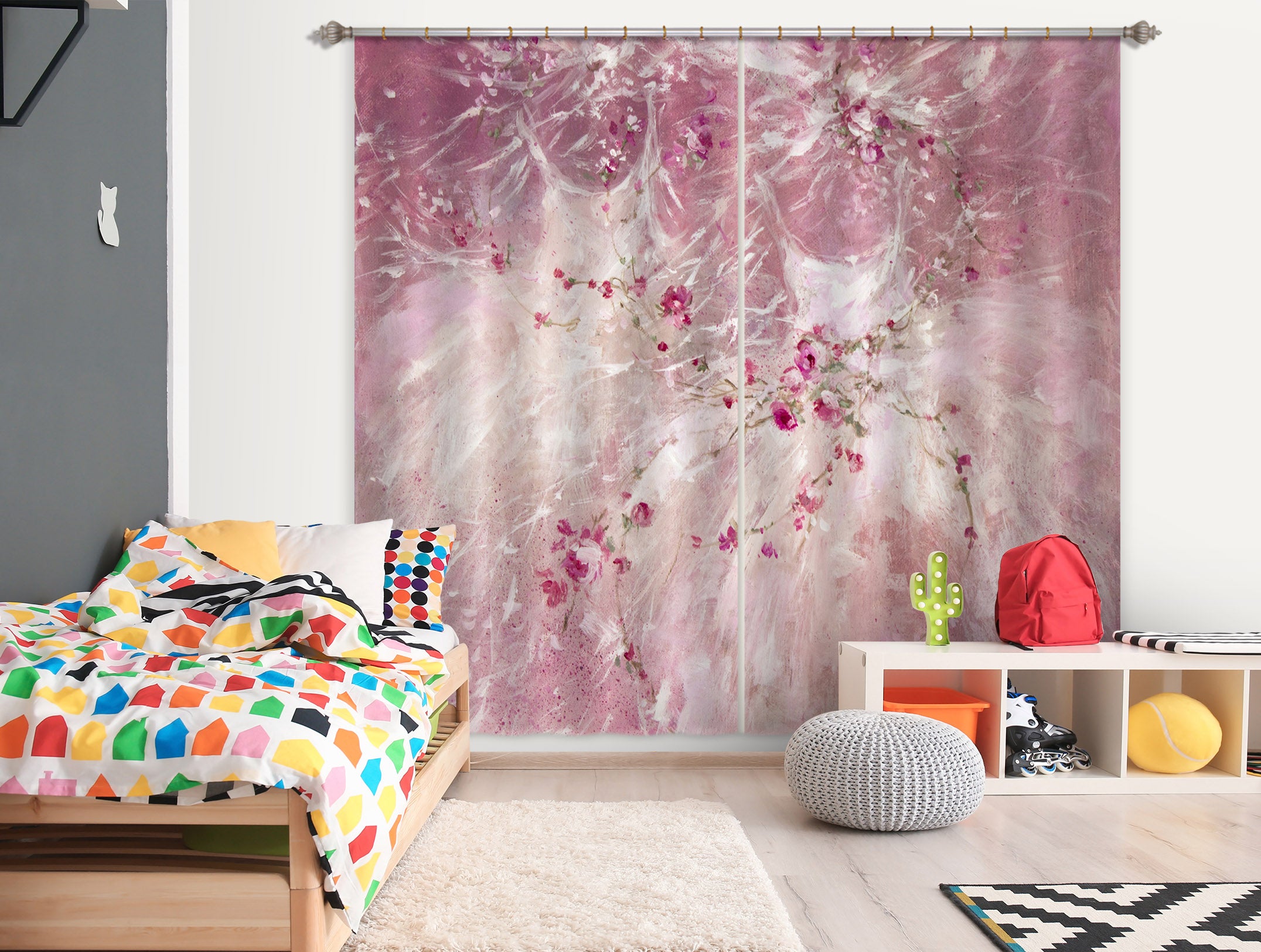 3D Red Plum 059 Debi Coules Curtain Curtains Drapes