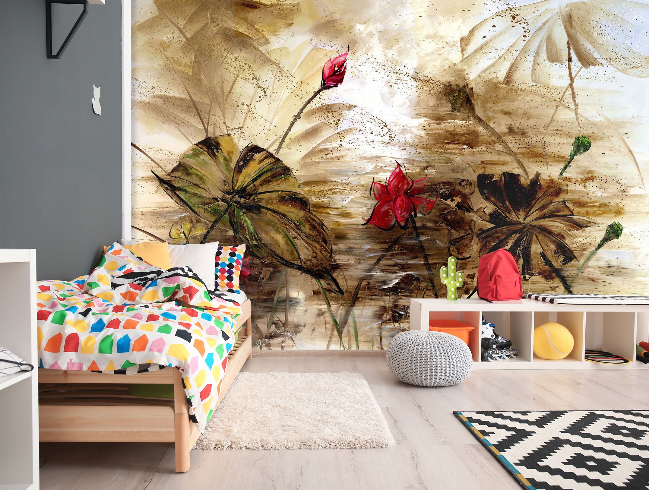 3D Lotus Leaf 1693 Wall Murals