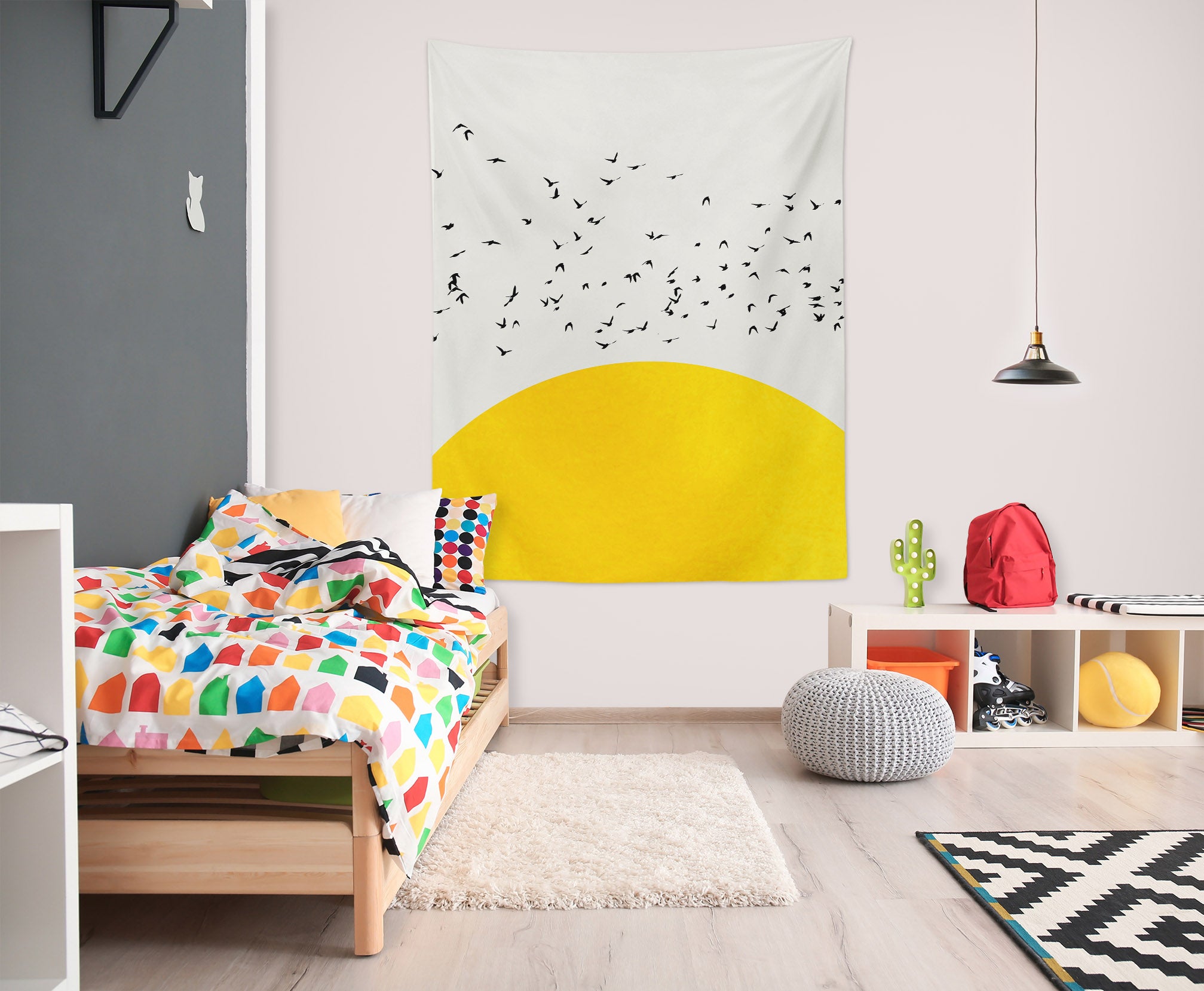 3D Sun Bird 553 Boris Draschoff Tapestry Hanging Cloth Hang