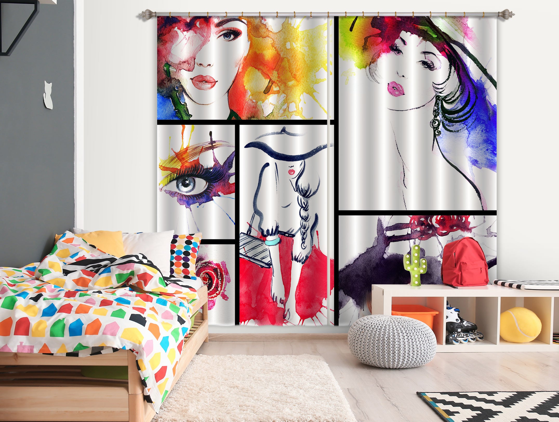 3D Hat Mannequin 015 Curtains Drapes