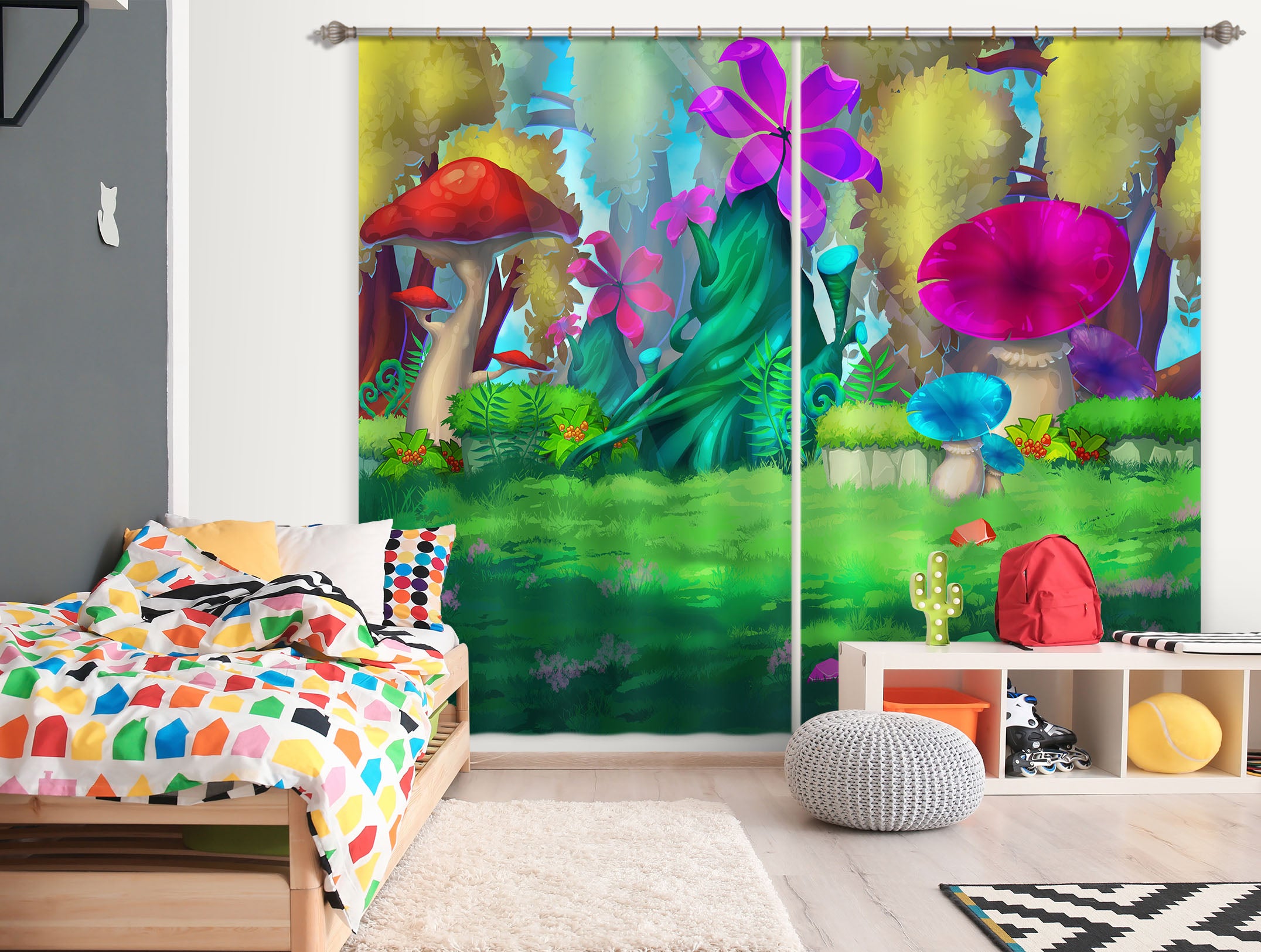3D Color Forest 772 Curtains Drapes