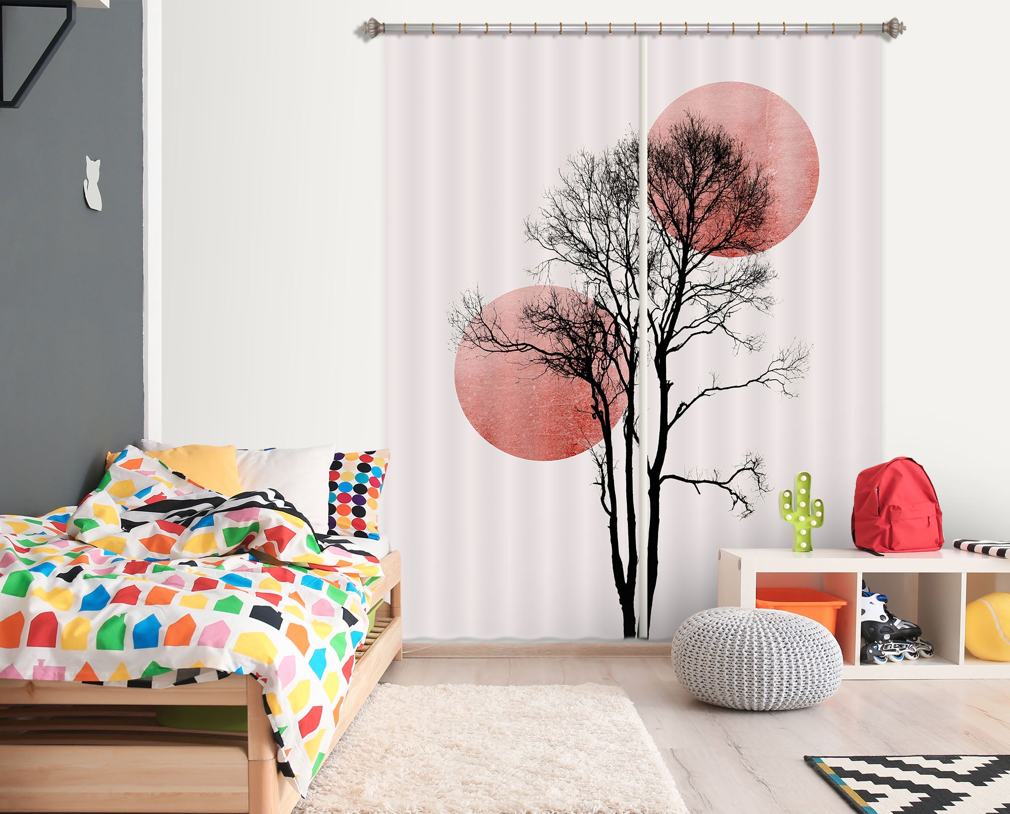 3D Big Tree 1113 Boris Draschoff Curtain Curtains Drapes