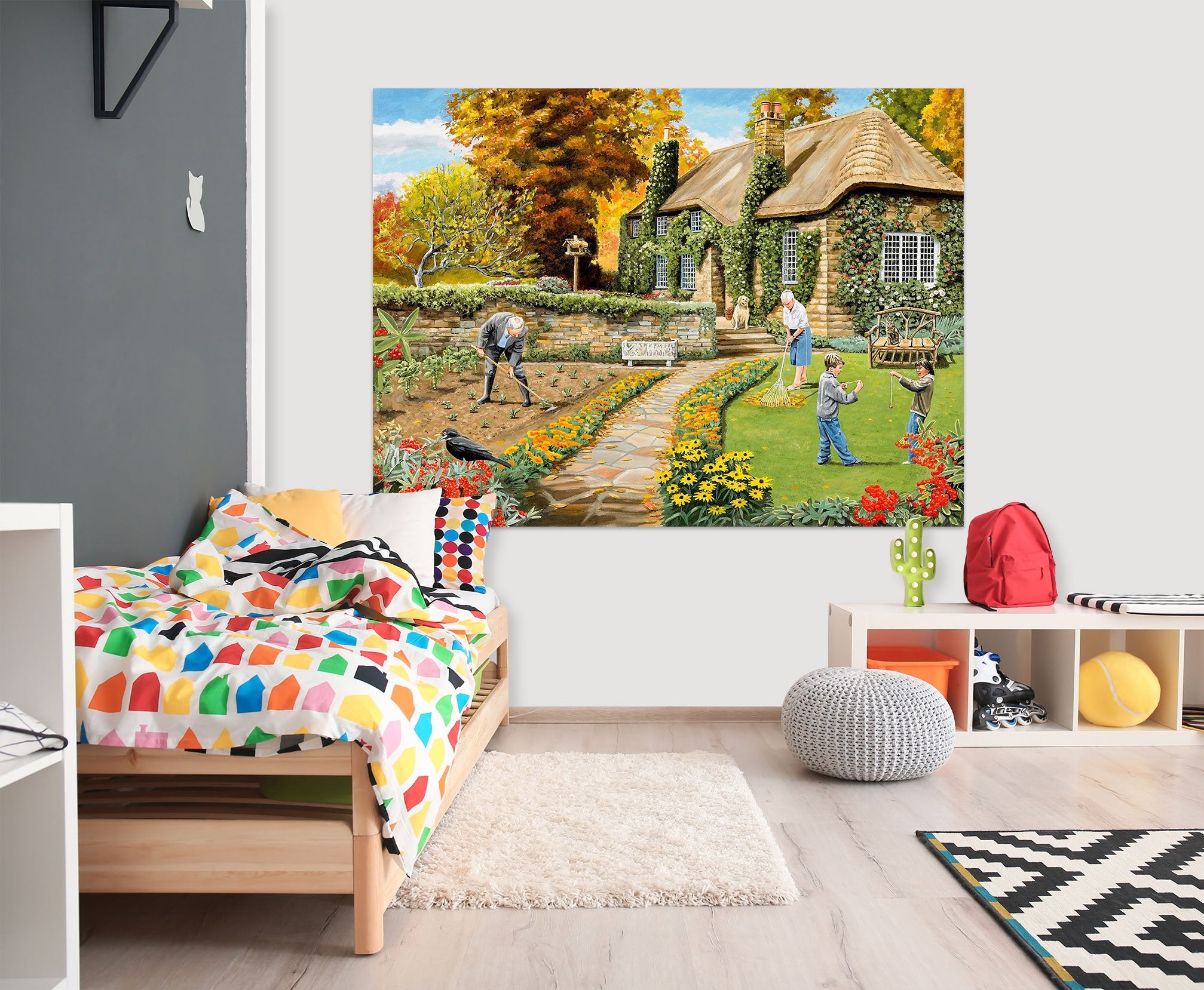 3D Autumn Garden 015 Trevor Mitchell Wall Sticker Wallpaper AJ Wallpaper 2 
