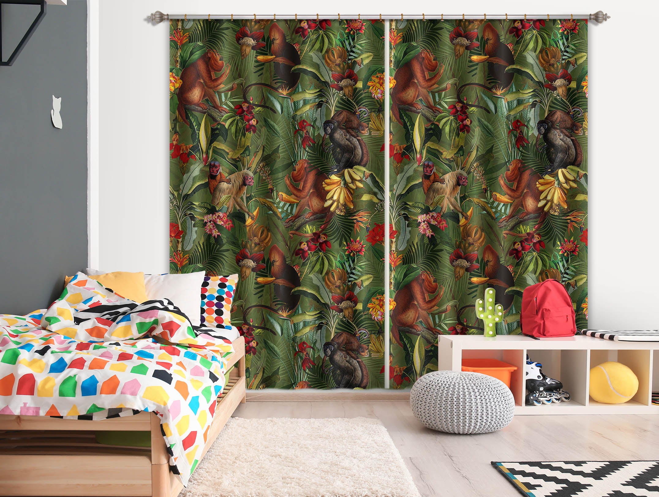 3D Lush Foliage 128 Uta Naumann Curtain Curtains Drapes