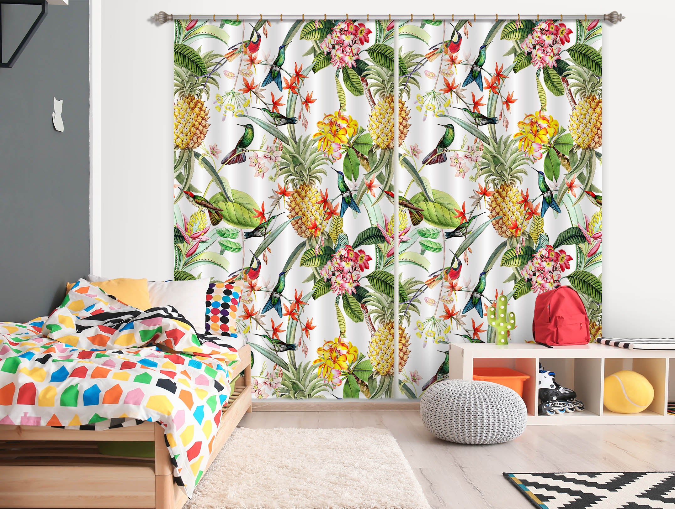 3D Flower Branch 162 Uta Naumann Curtain Curtains Drapes