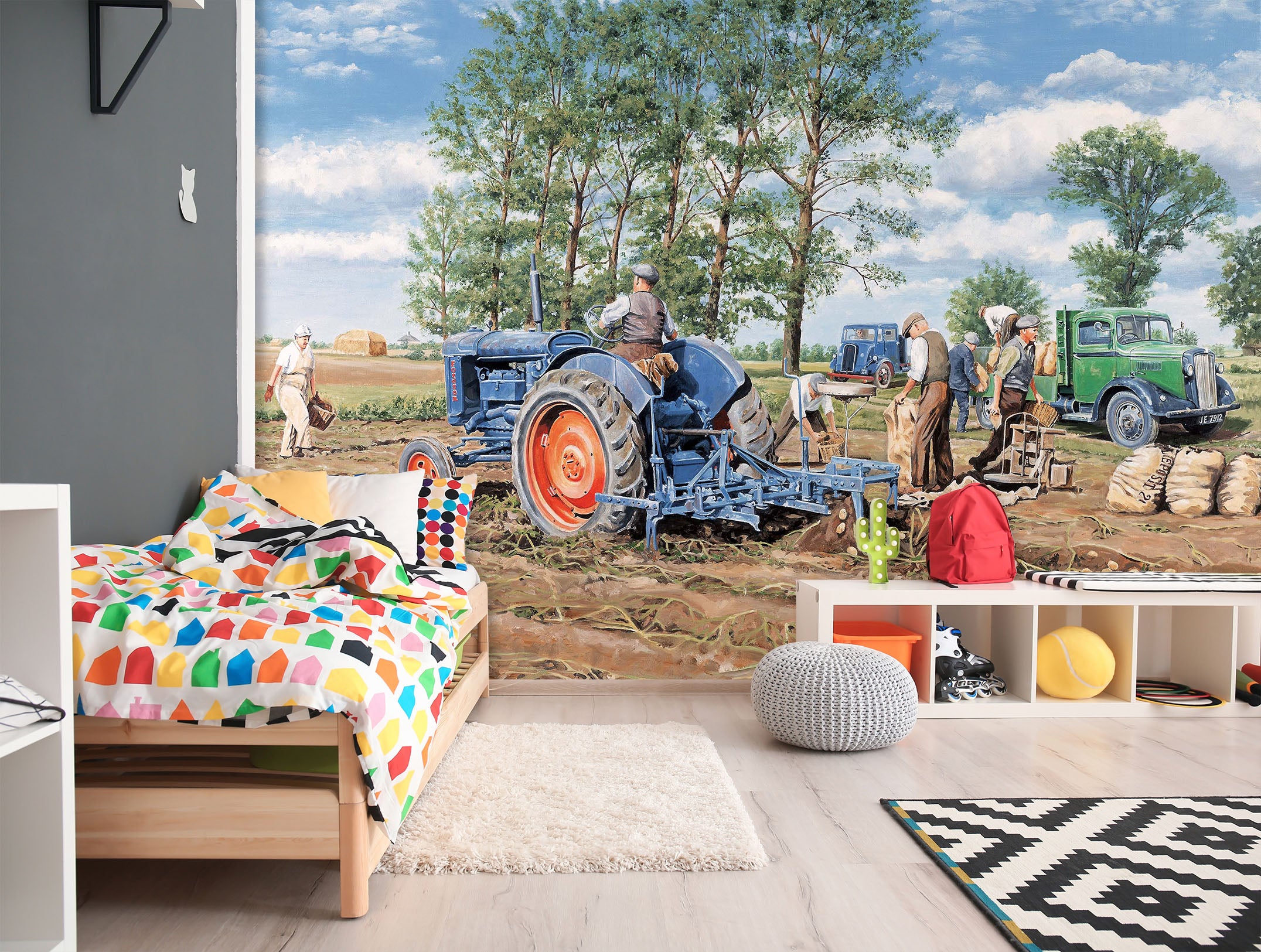 3D Lifting The Crop 1035 Trevor Mitchell Wall Mural Wall Murals