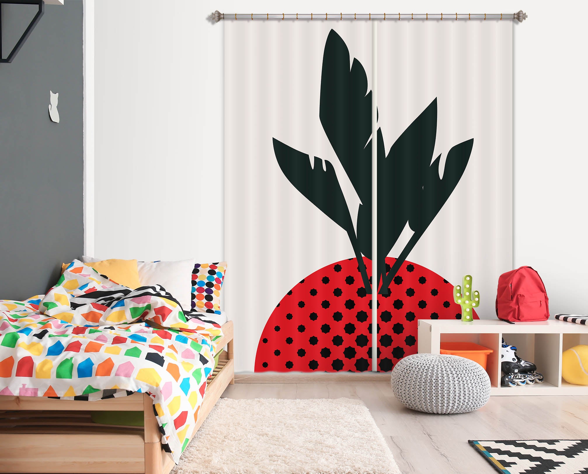 3D Pineapple Leaves 1081 Boris Draschoff Curtain Curtains Drapes