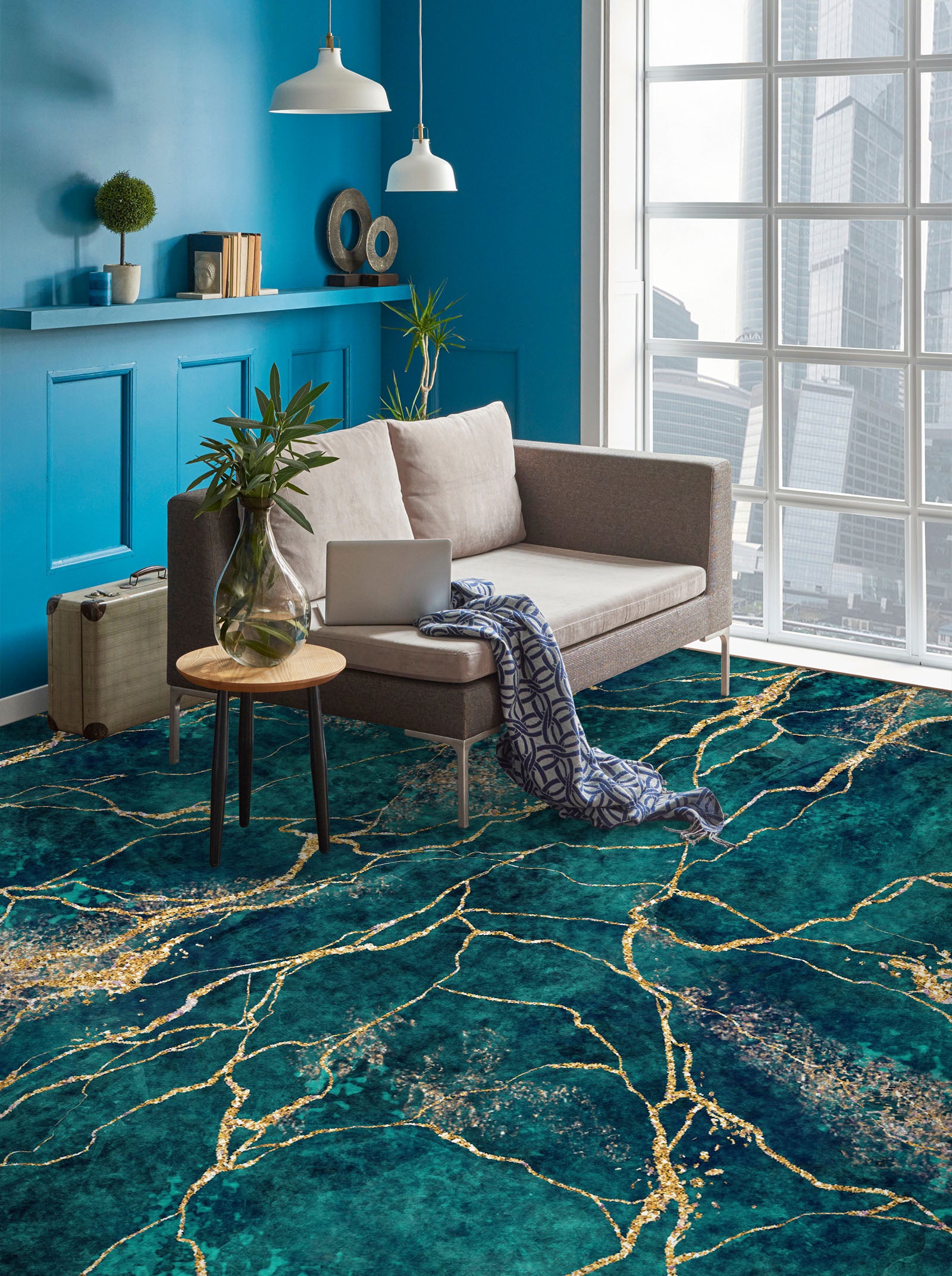 3D Small Lines Spread 754 Floor Mural  Wallpaper Murals Rug & Mat Print Epoxy waterproof bath floor