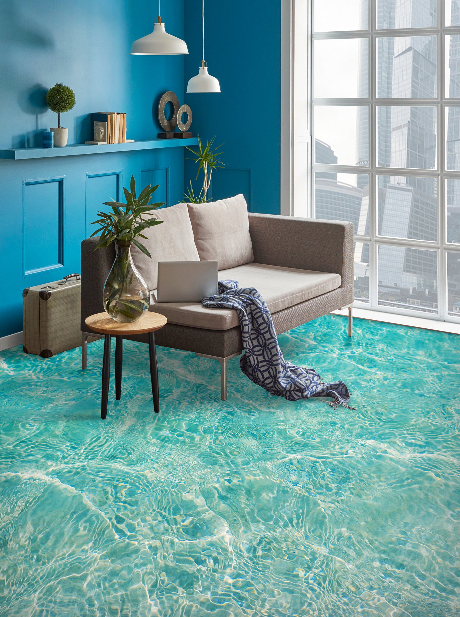 3D Leisurely Cool Water 663 Floor Mural  Wallpaper Murals Rug & Mat Print Epoxy waterproof bath floor