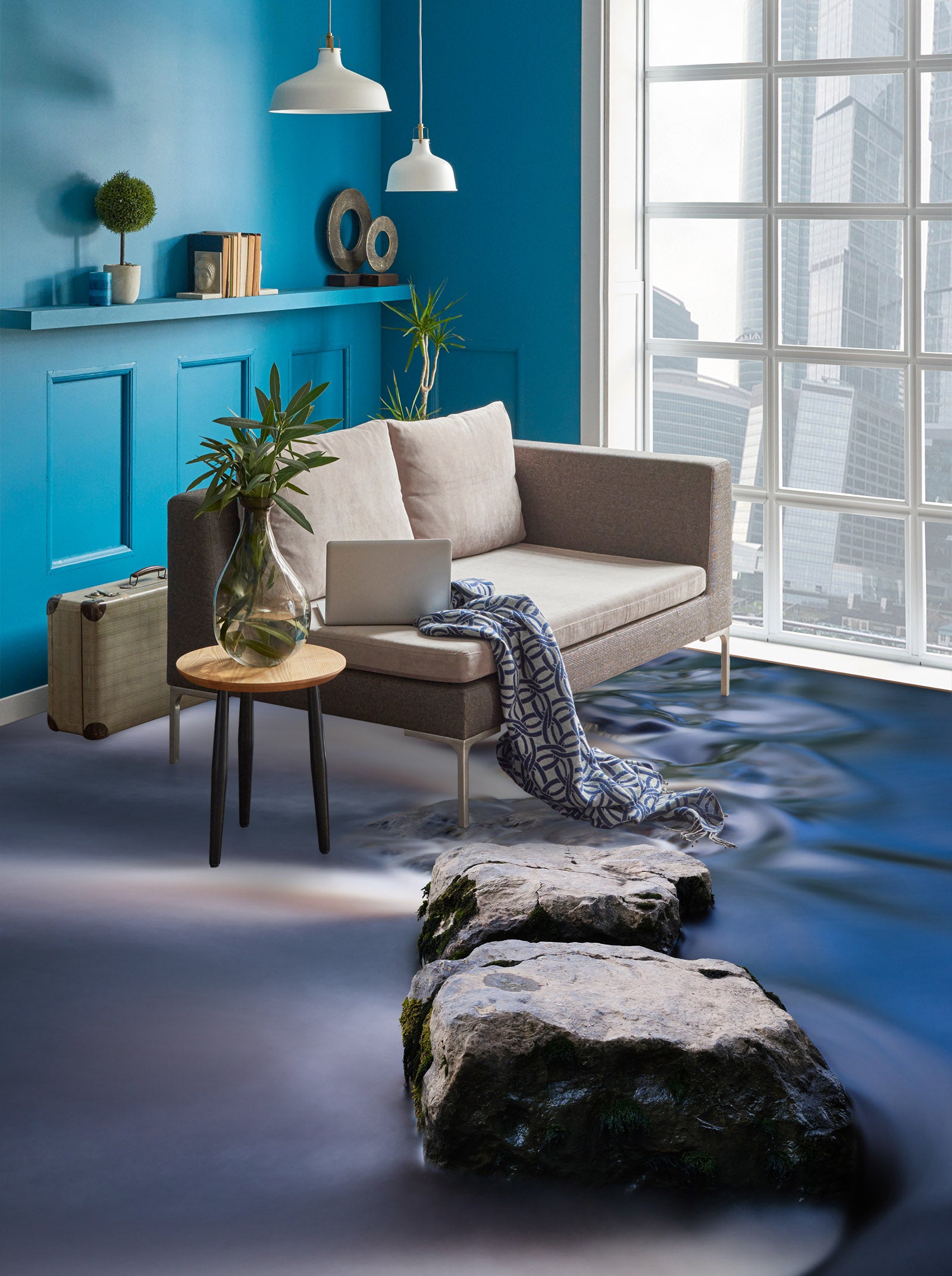 3D Big Stone Road 528 Floor Mural  Wallpaper Murals Rug & Mat Print Epoxy waterproof bath floor