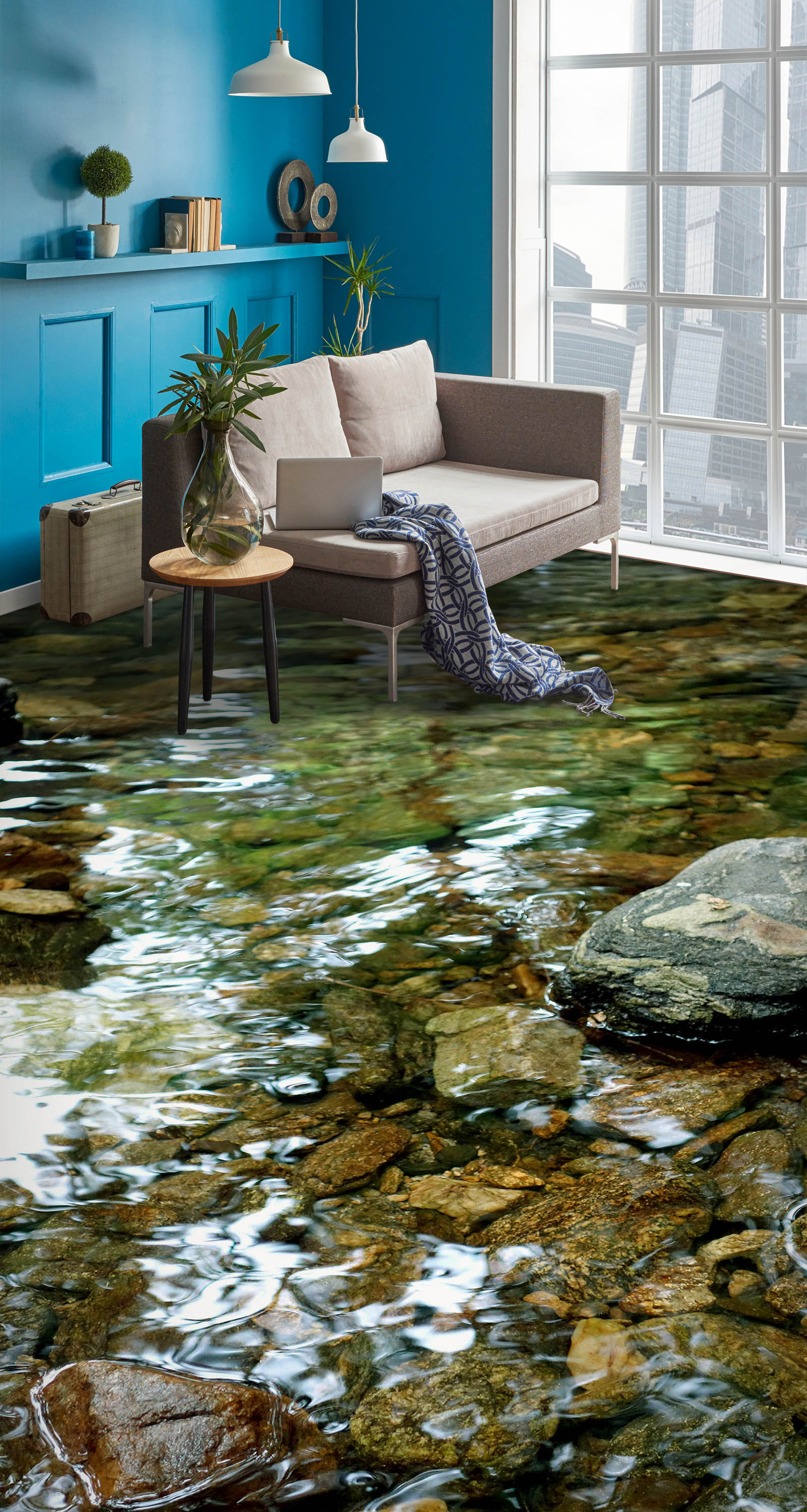 3D Cool Green Lake 792 Floor Mural  Wallpaper Murals Rug & Mat Print Epoxy waterproof bath floor
