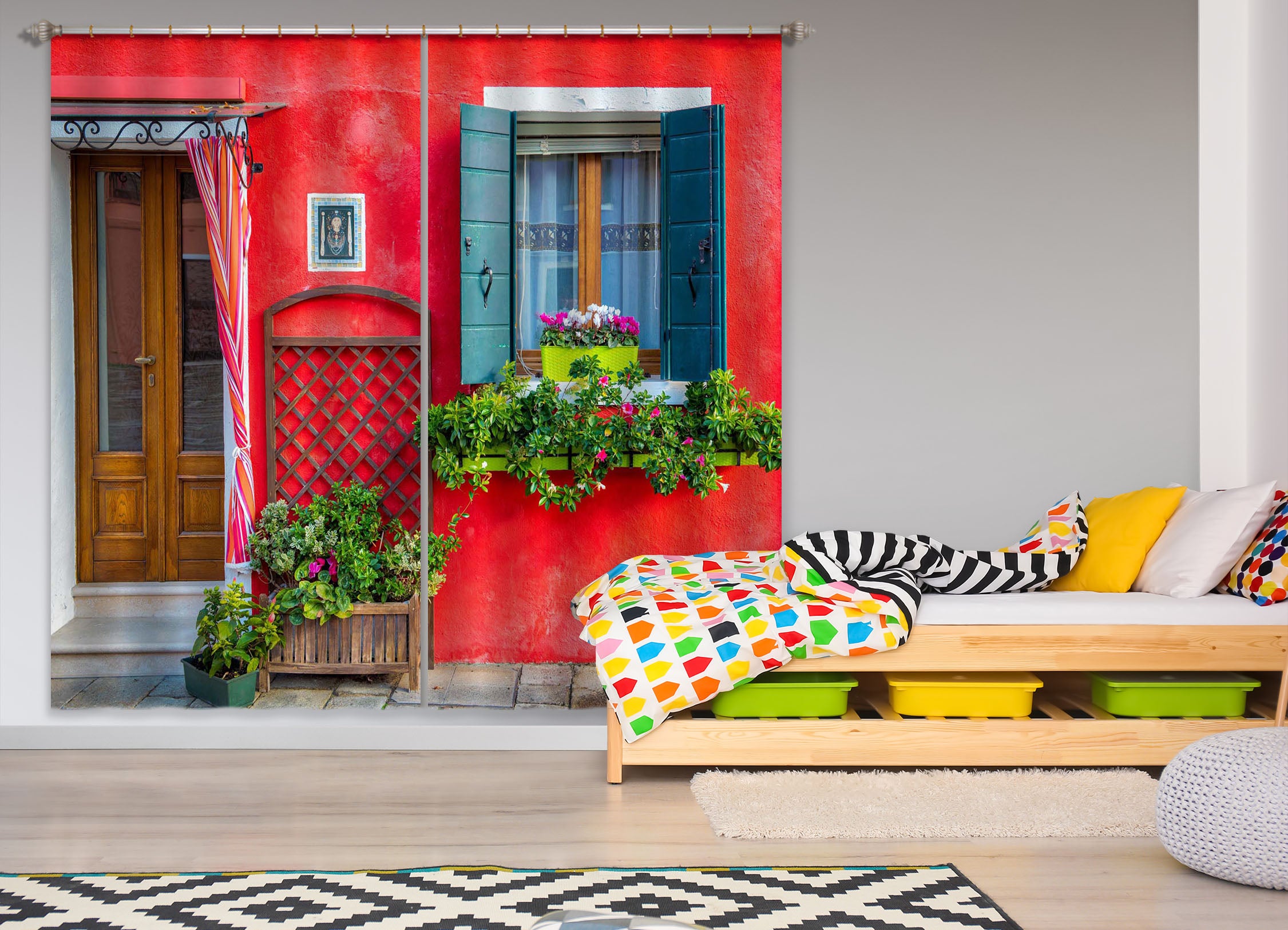 3D Green Plant 102 Marco Carmassi Curtain Curtains Drapes