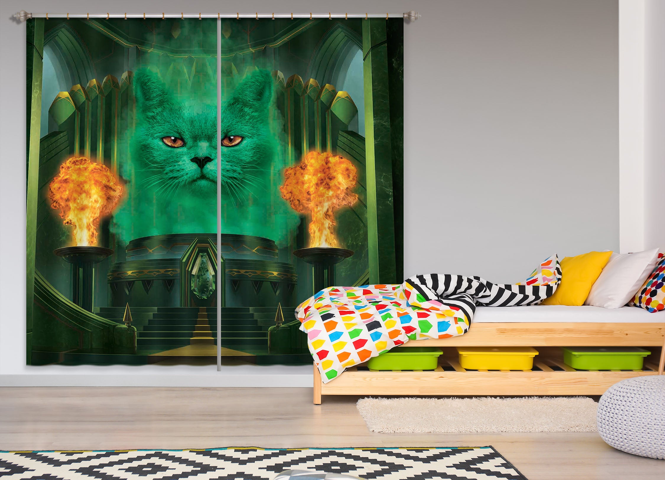 3D WISP Cat 017 Vincent Hie Curtain Curtains Drapes