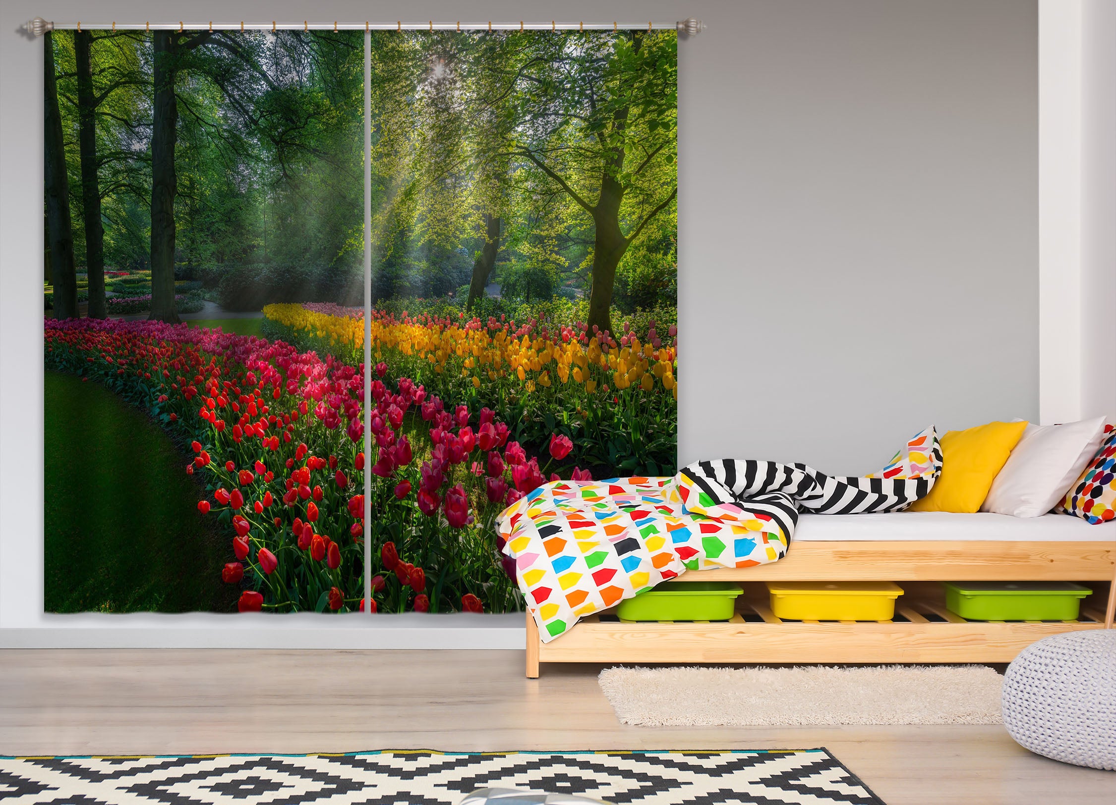 3D Rose Garden 158 Marco Carmassi Curtain Curtains Drapes