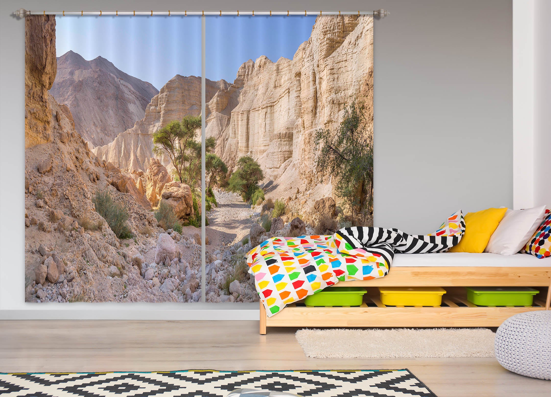 3D Sunny Valley 230 Assaf Frank Curtain Curtains Drapes