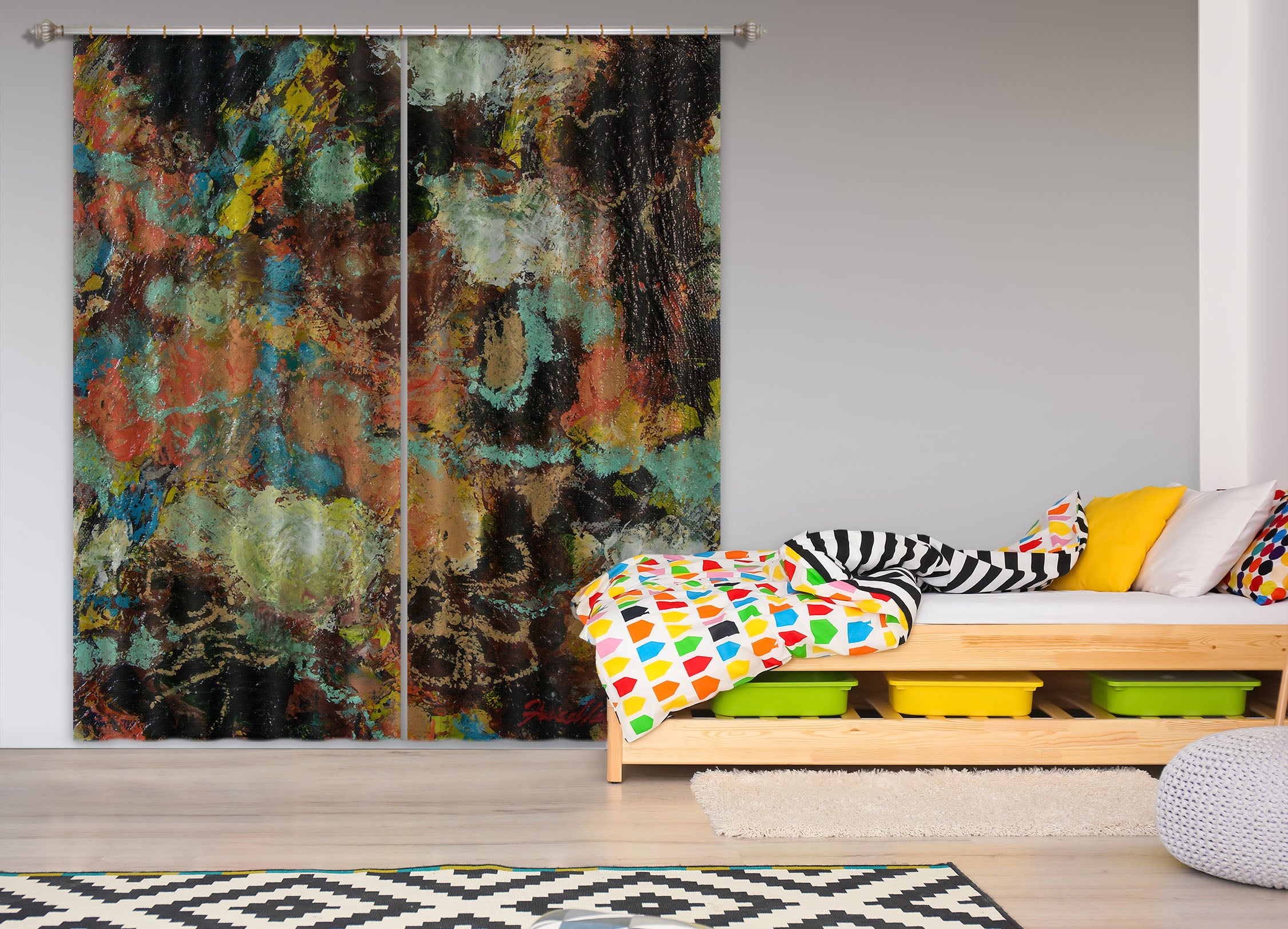 3D Painted Clouds 103 Allan P. Friedlander Curtain Curtains Drapes