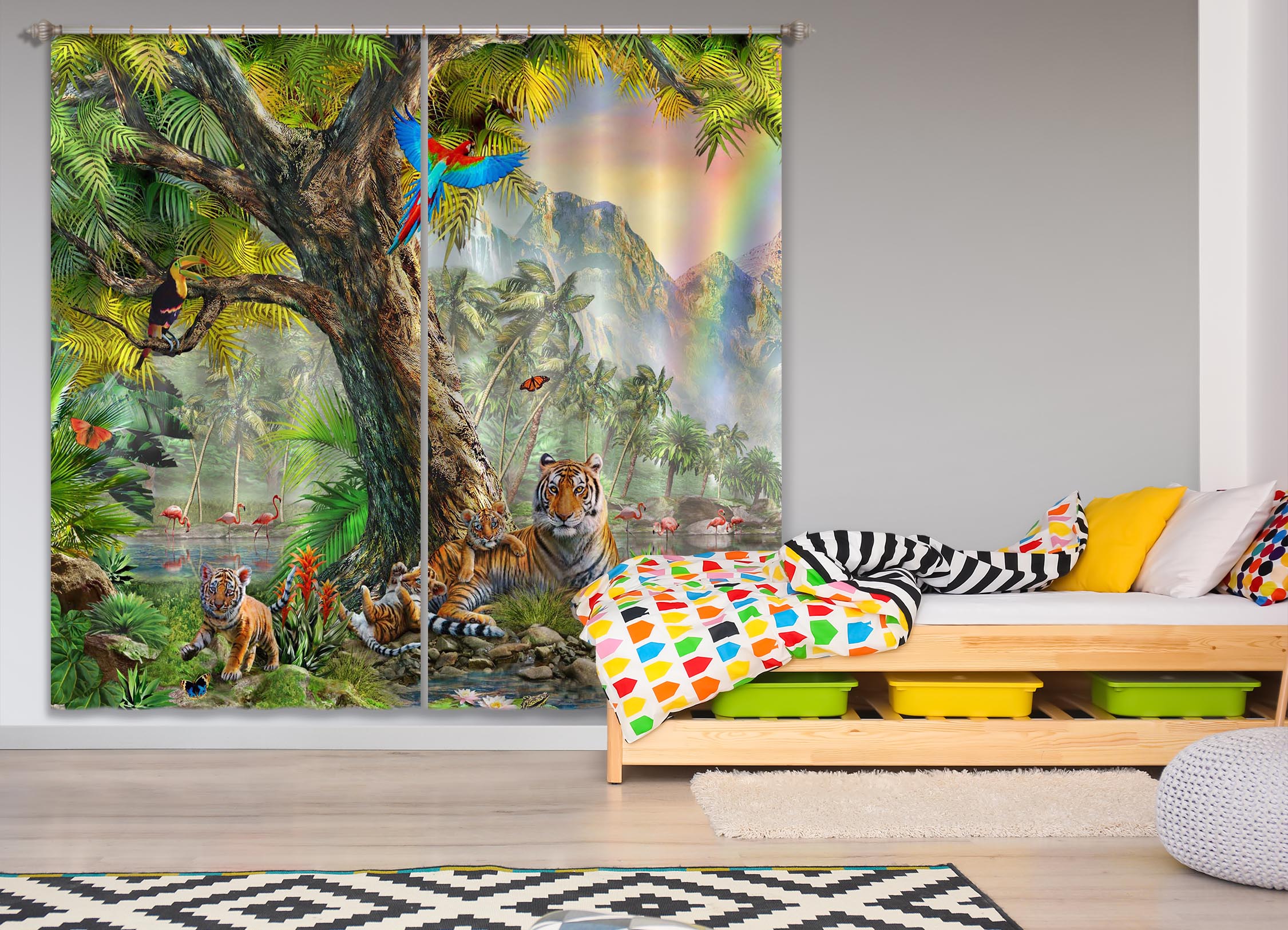 3D Rainbow Canyon 054 Adrian Chesterman Curtain Curtains Drapes