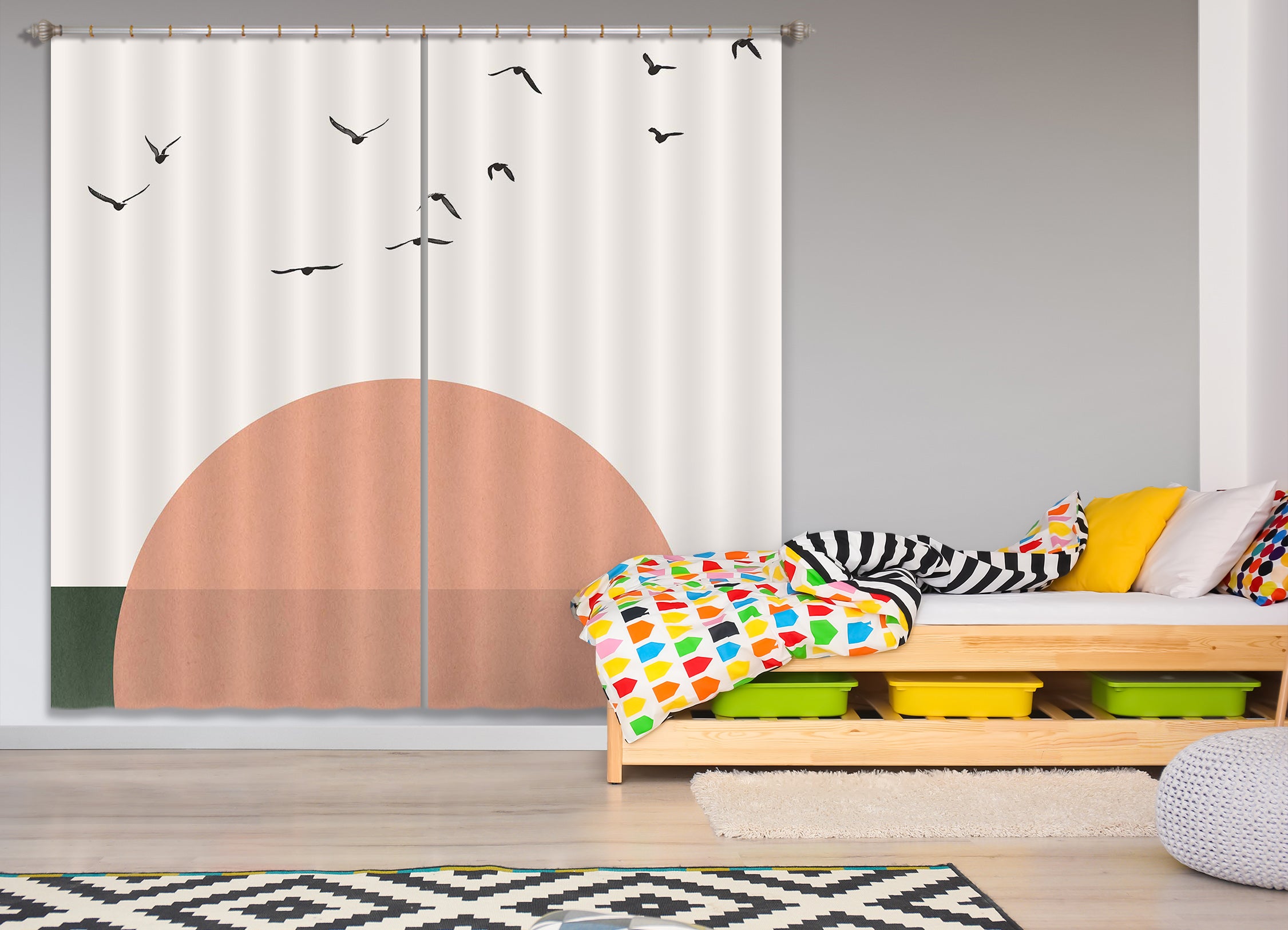 3D Rising 049 Boris Draschoff Curtain Curtains Drapes
