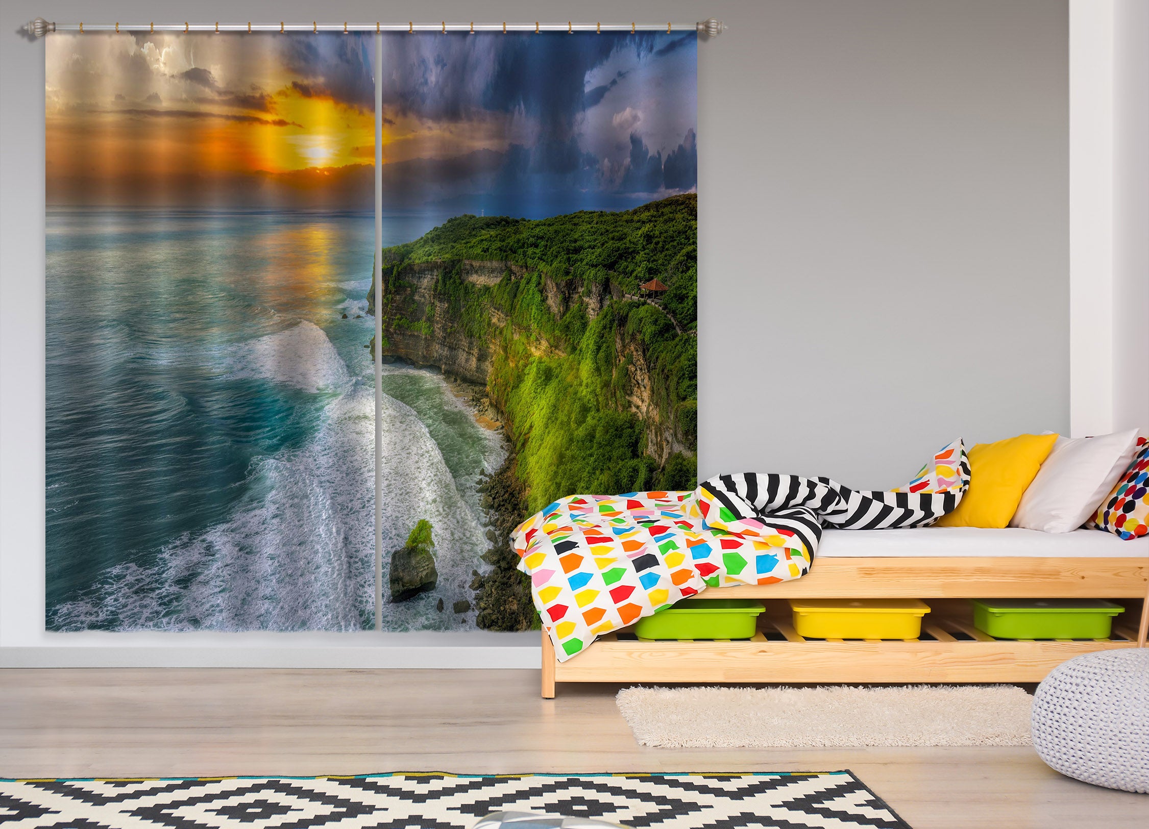 3D Sea Wave 181 Marco Carmassi Curtain Curtains Drapes