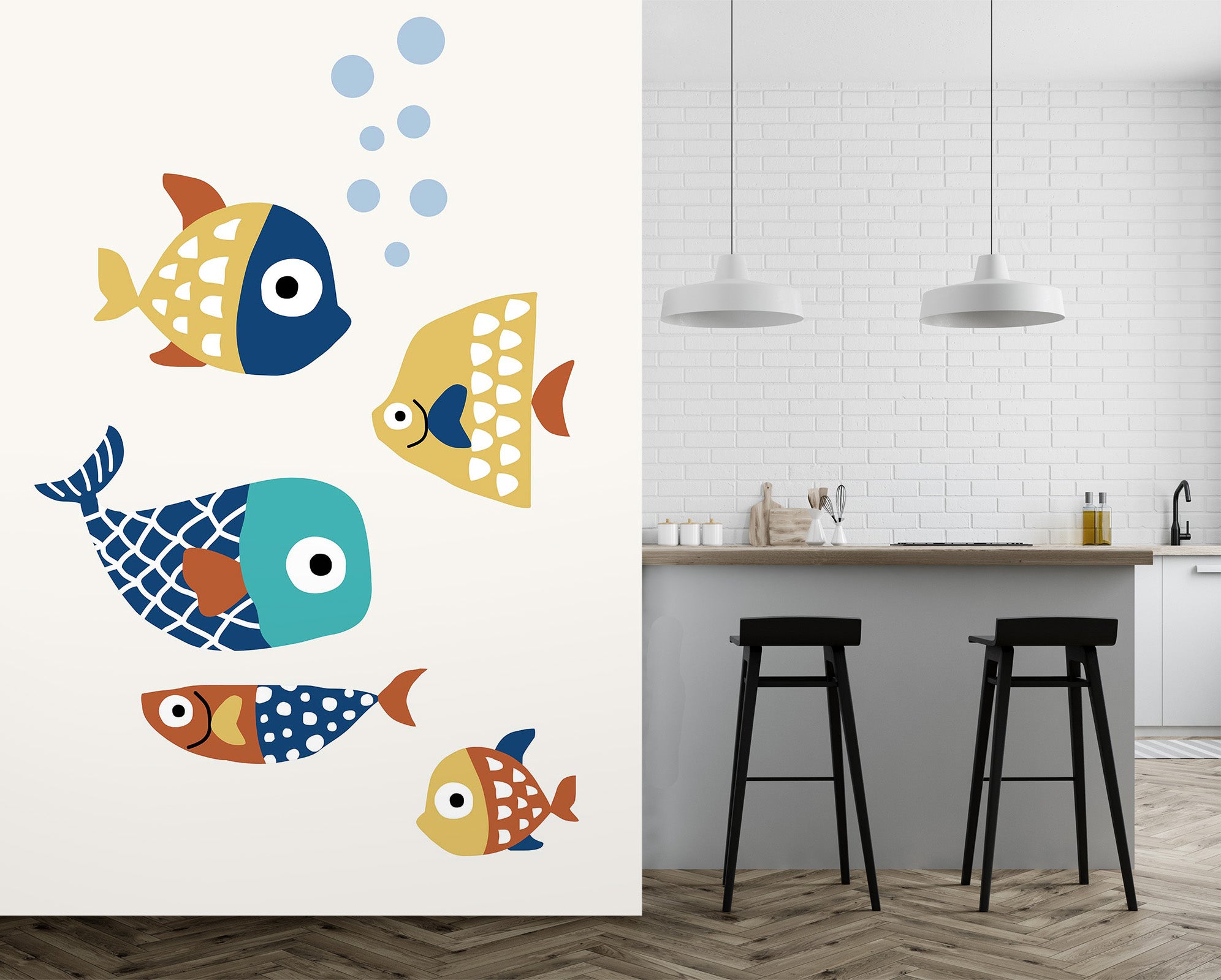 3D Color Fish 1477 Boris Draschoff Wall Mural Wall Murals