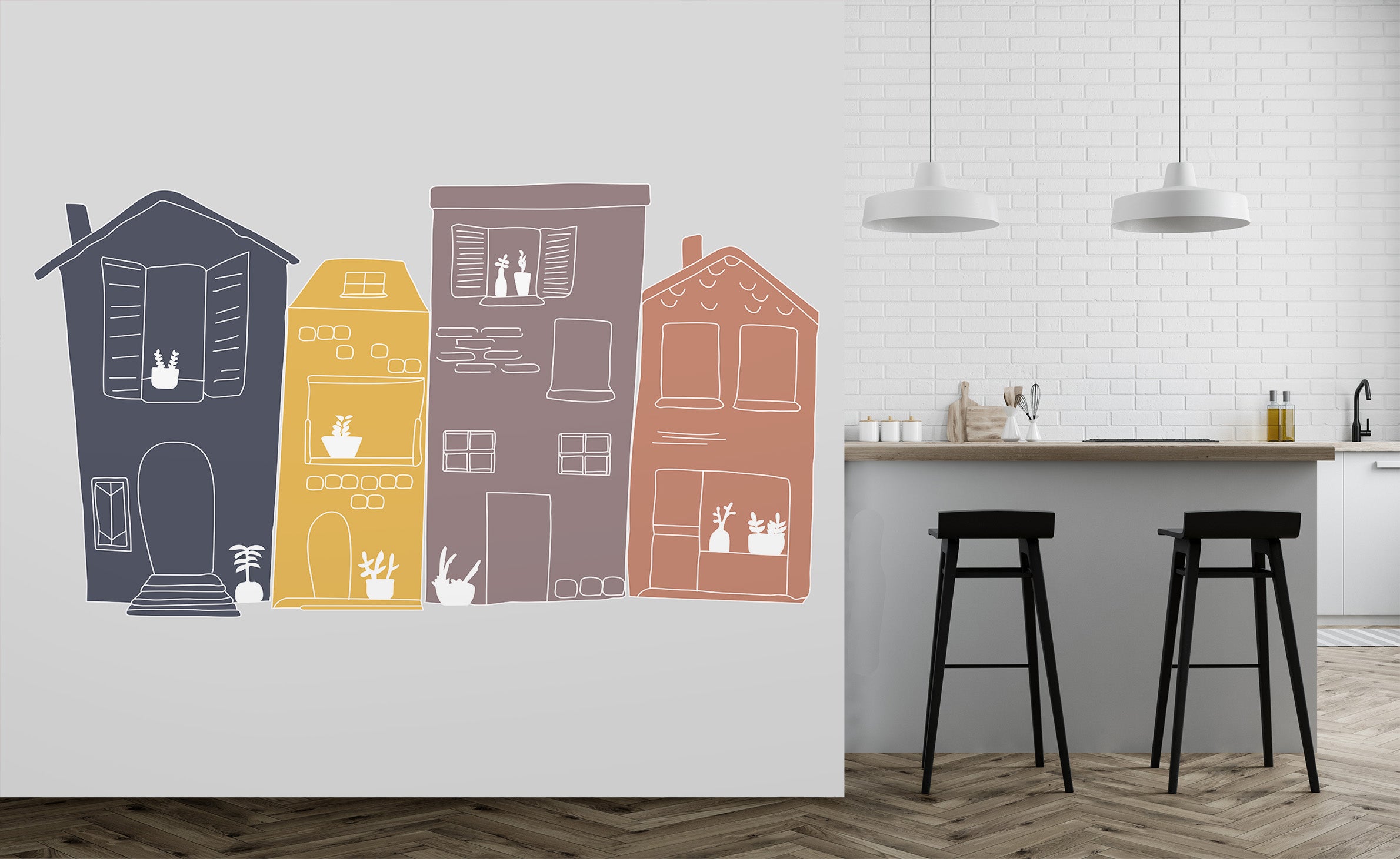 3D Painted Building 1403 Jillian Helvey Wall Mural Wall Murals