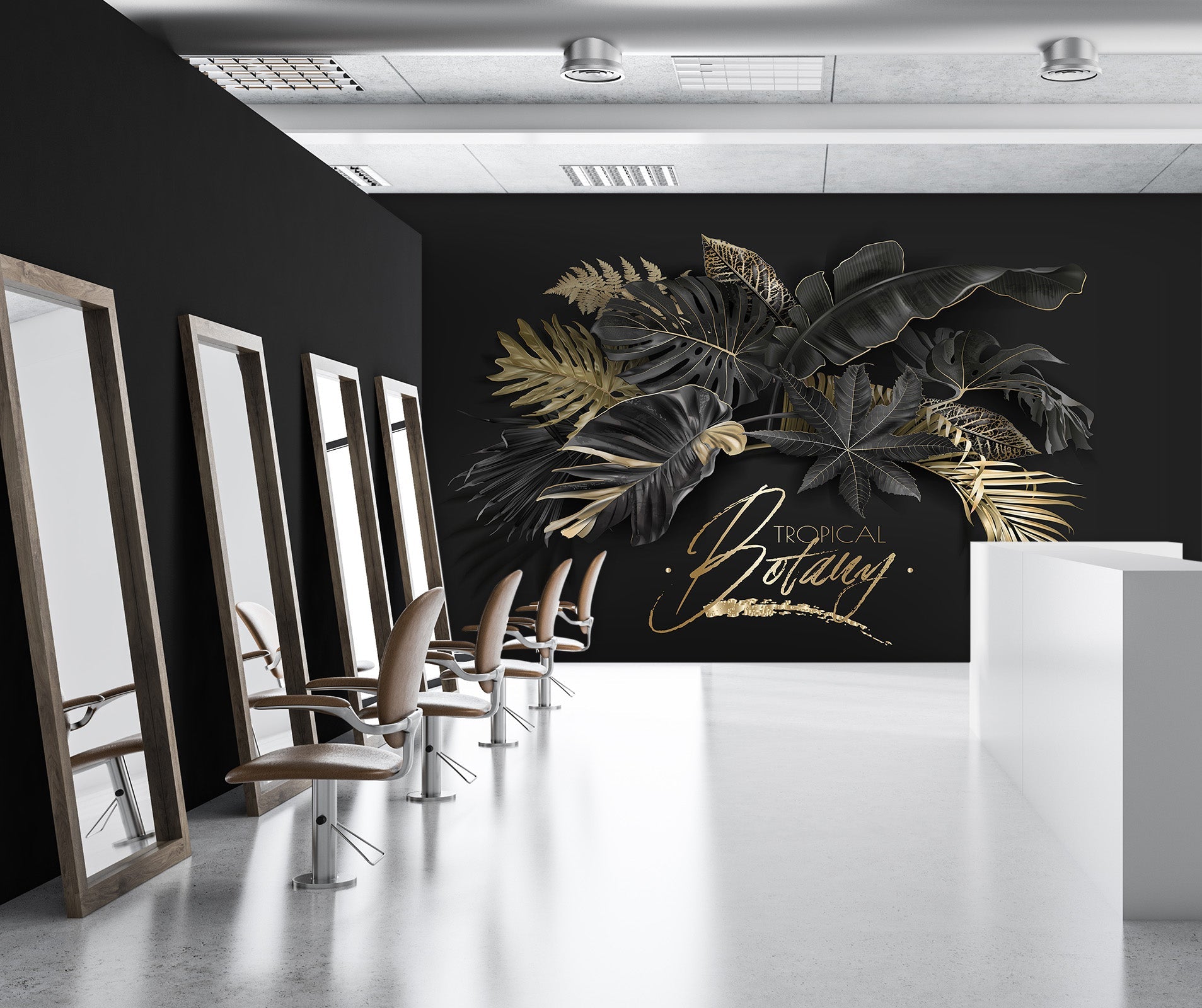 3D Golden Leaves 094 Wall Murals Wallpaper AJ Wallpaper 2 