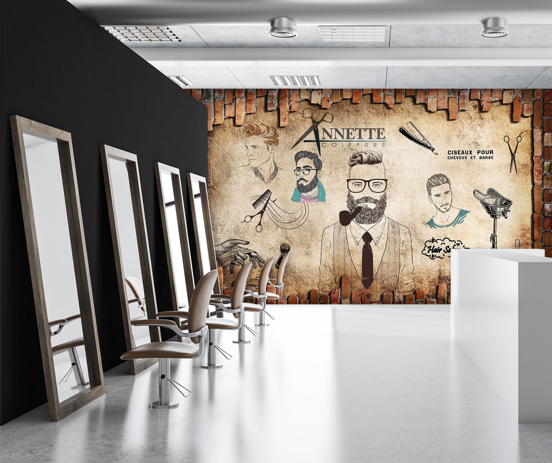 3D Man Pipe 072 Wall Murals Wallpaper AJ Wallpaper 2 