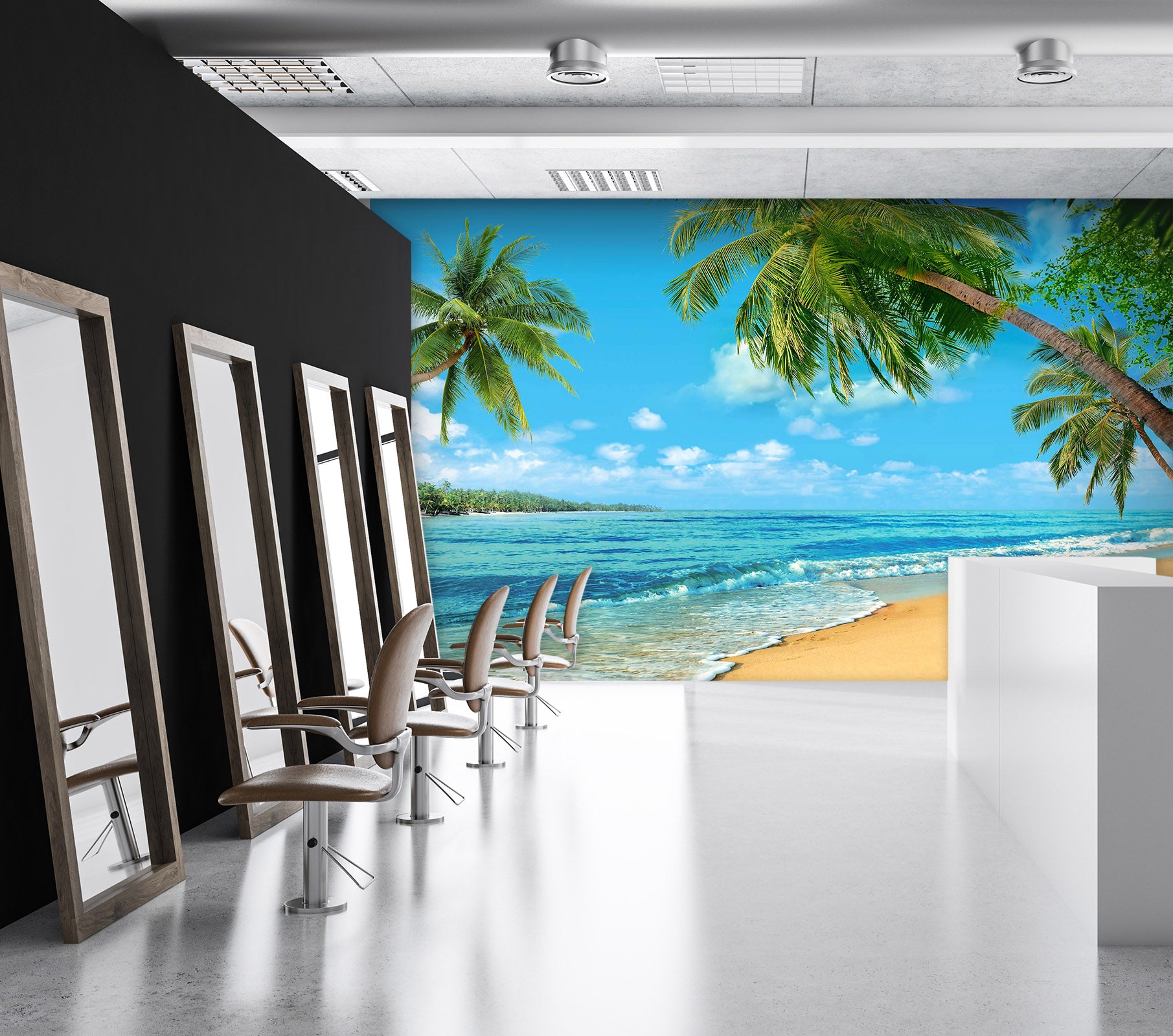 3D Coconut Tree 387 Wall Murals