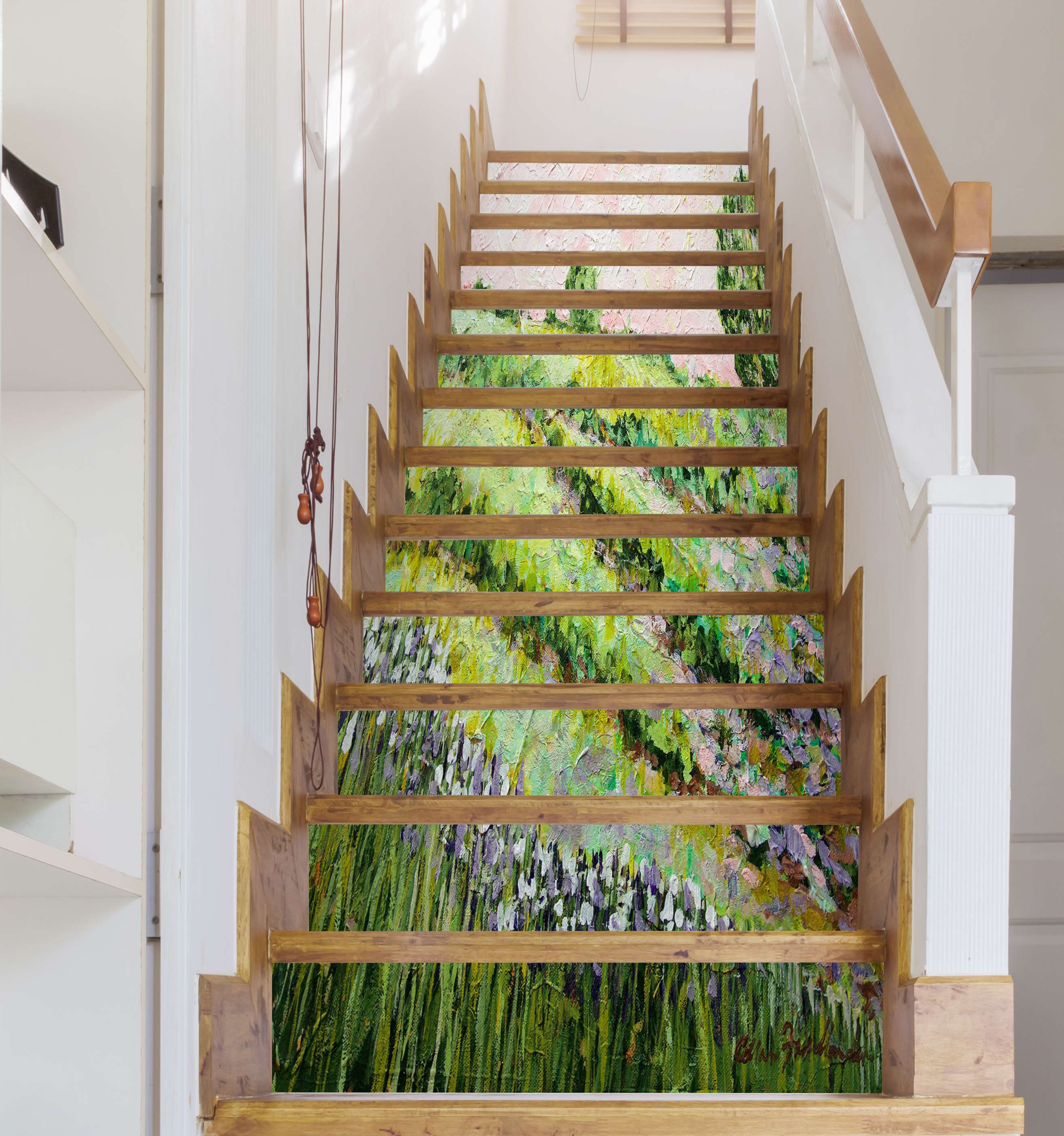 3D Hillside Grass Flowers 9096 Allan P. Friedlander Stair Risers